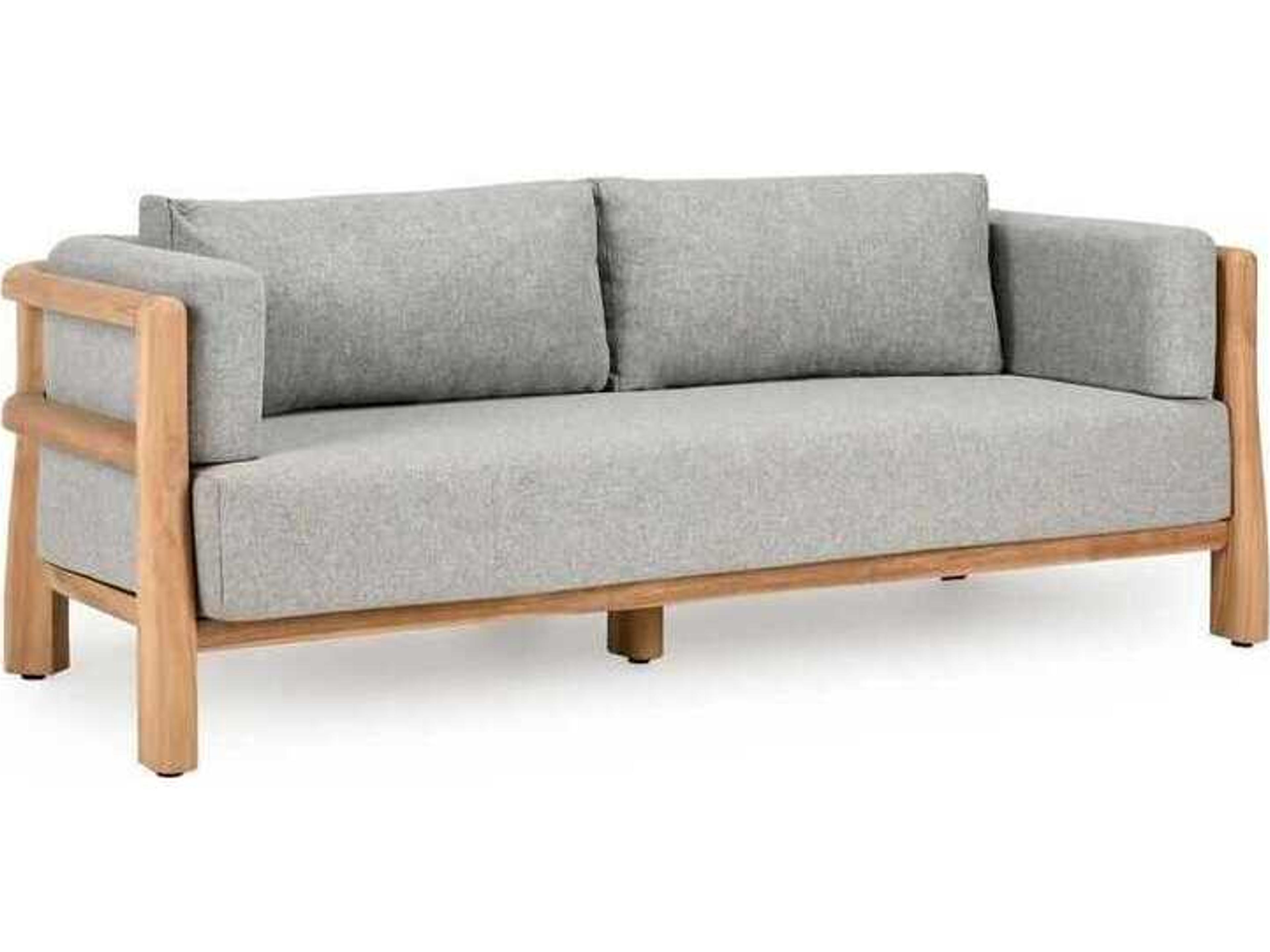 Aston Natural, Gray Wood Teak Sofa