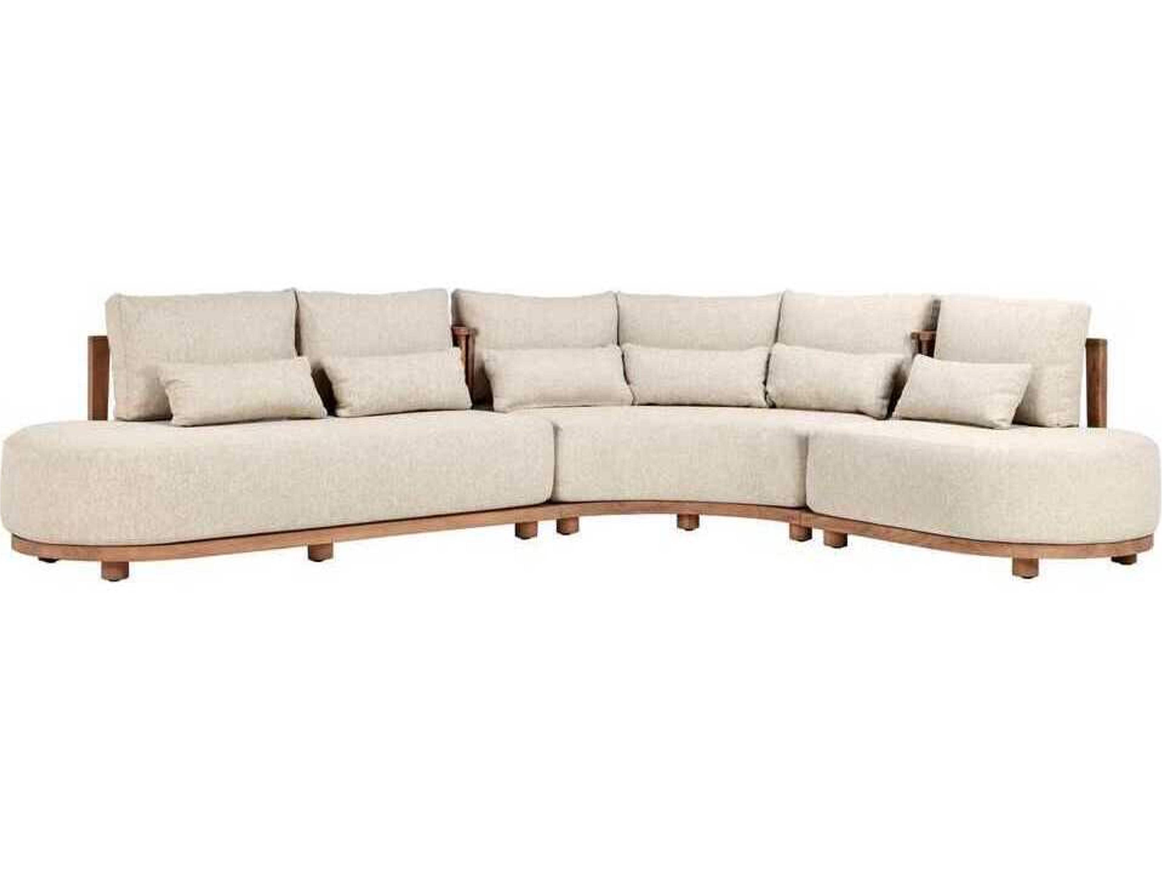 Isla Natural Wood Cushion Sofa
