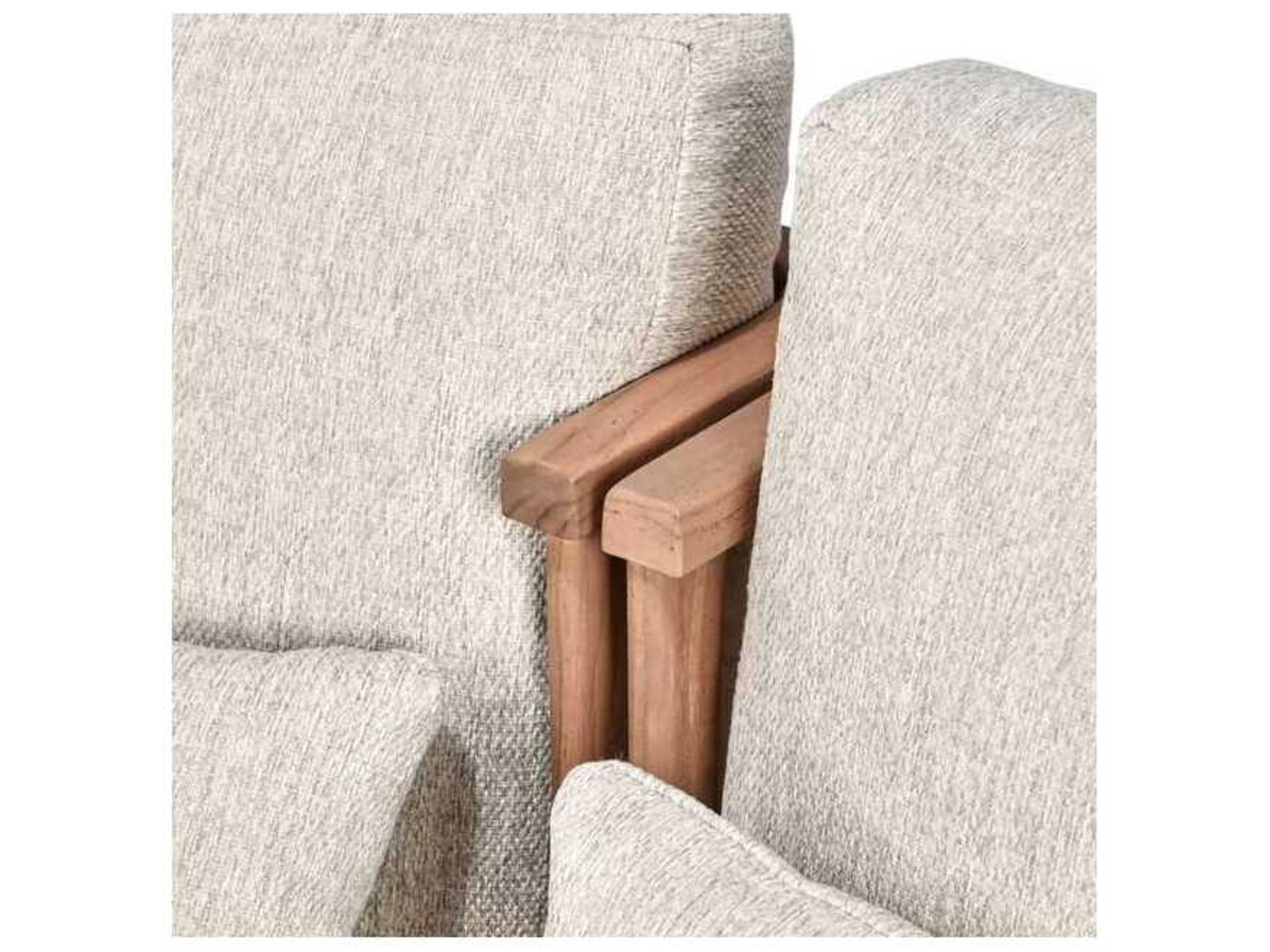 Classic Home Outdoor Isla Natural Wood Cushion Sofa