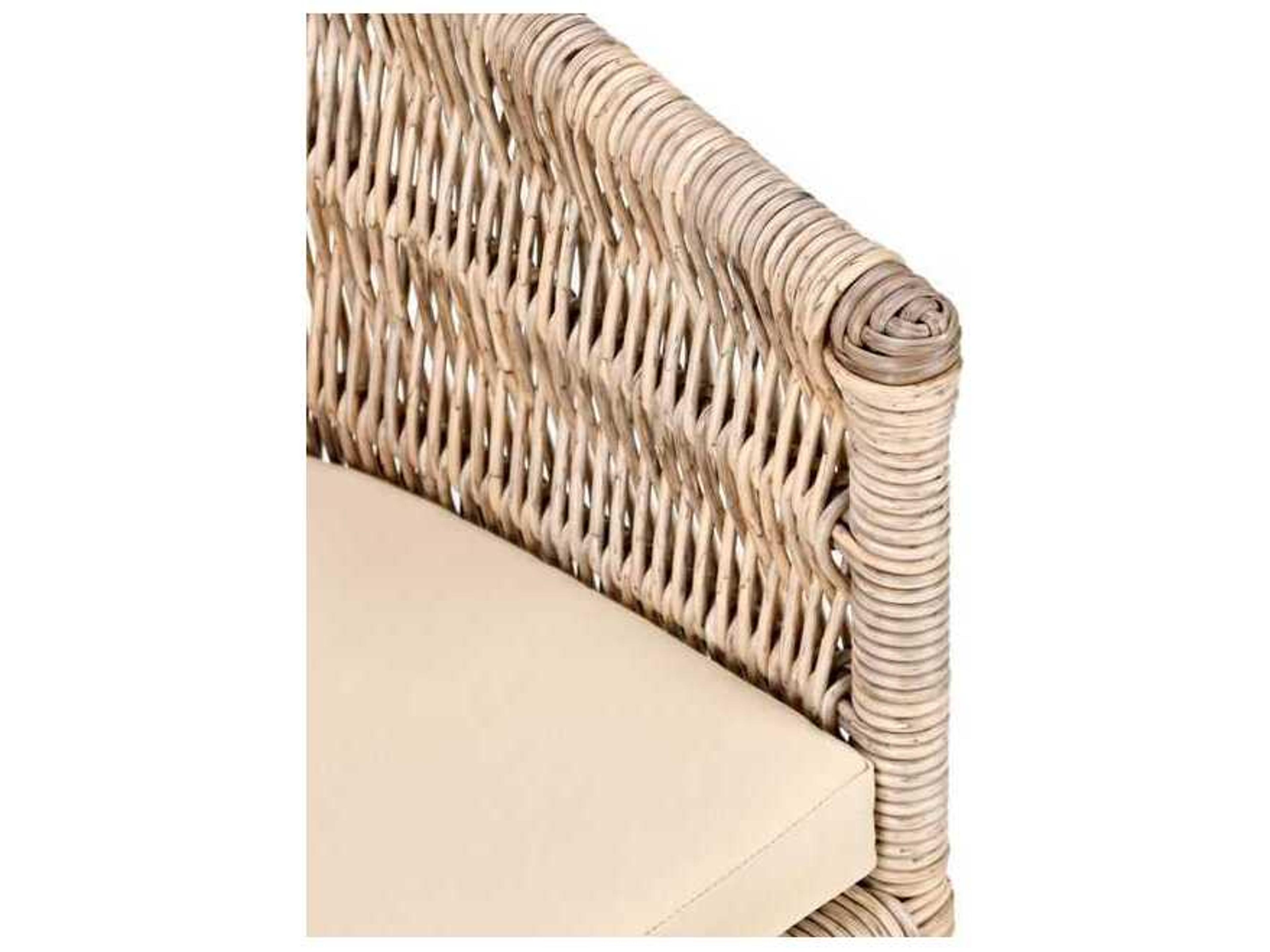 Classic Home Outdoor Collins Natural sand Wood Cushion Dining Chair