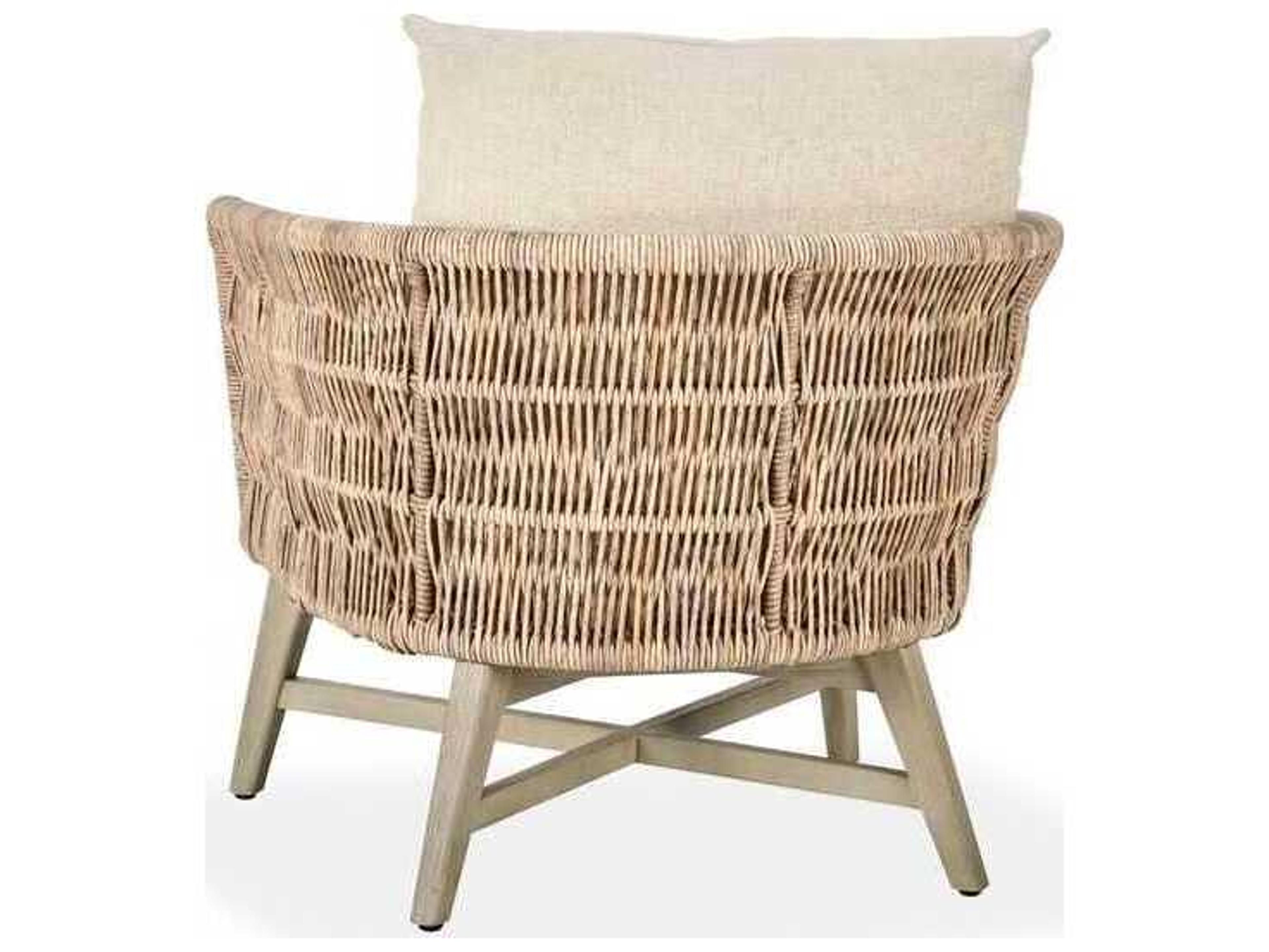 Classic Home Outdoor Collins Natural sand Wood Cushion Lounge Chair