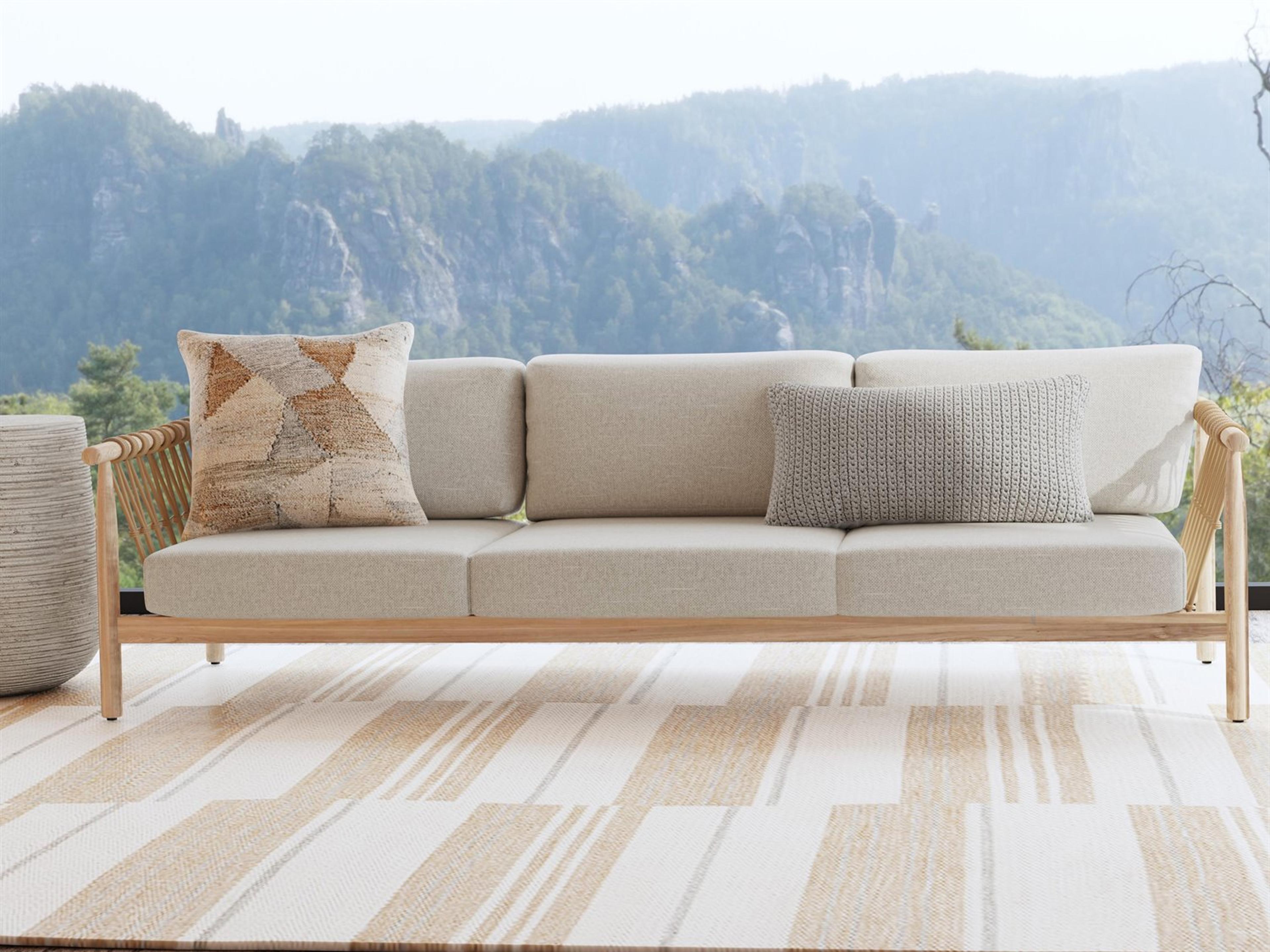 Leo Wood Conversation Patio Lounge Set