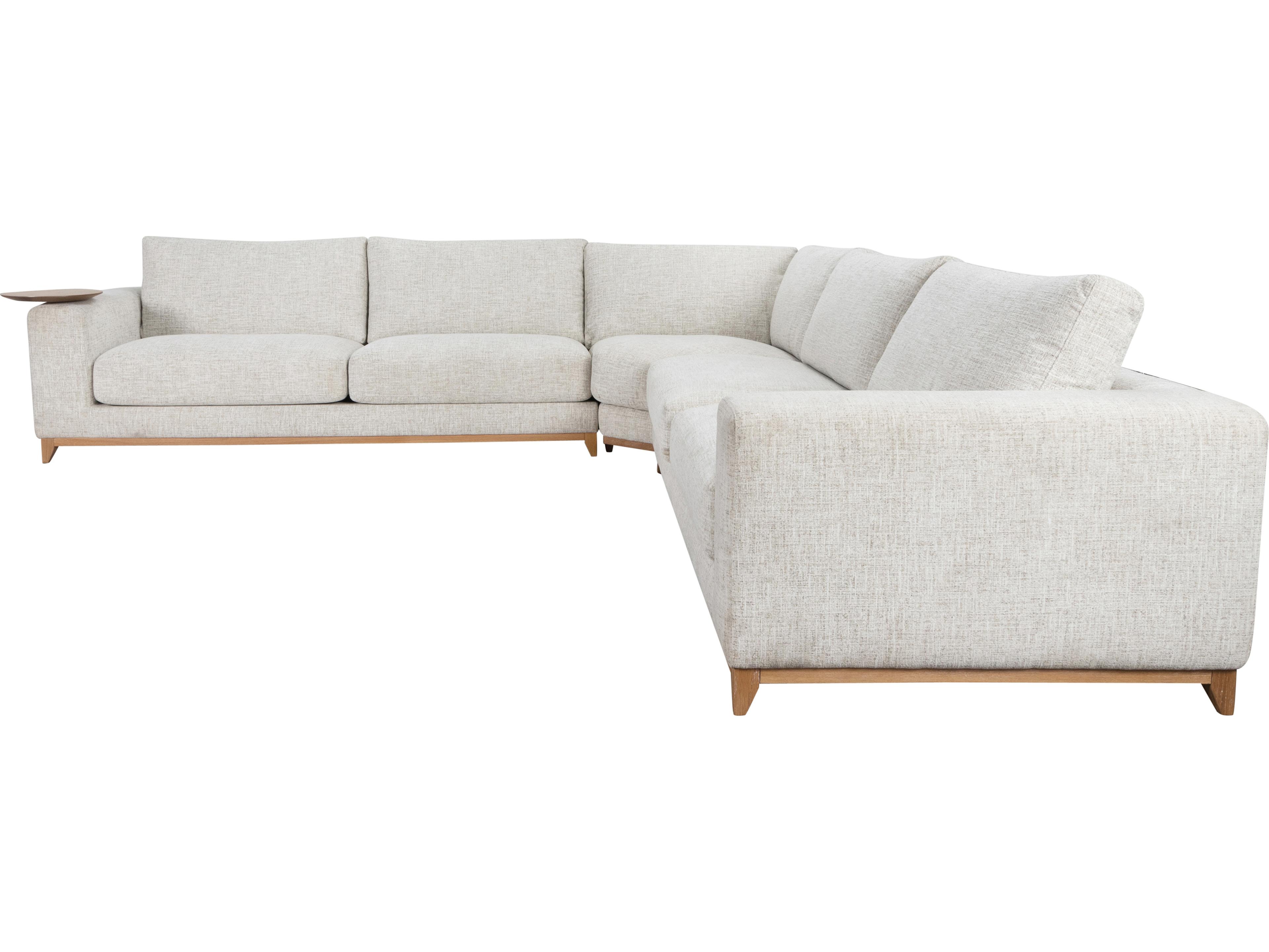 Classic Home Donovan Gray Upholstered Sectional Sofa