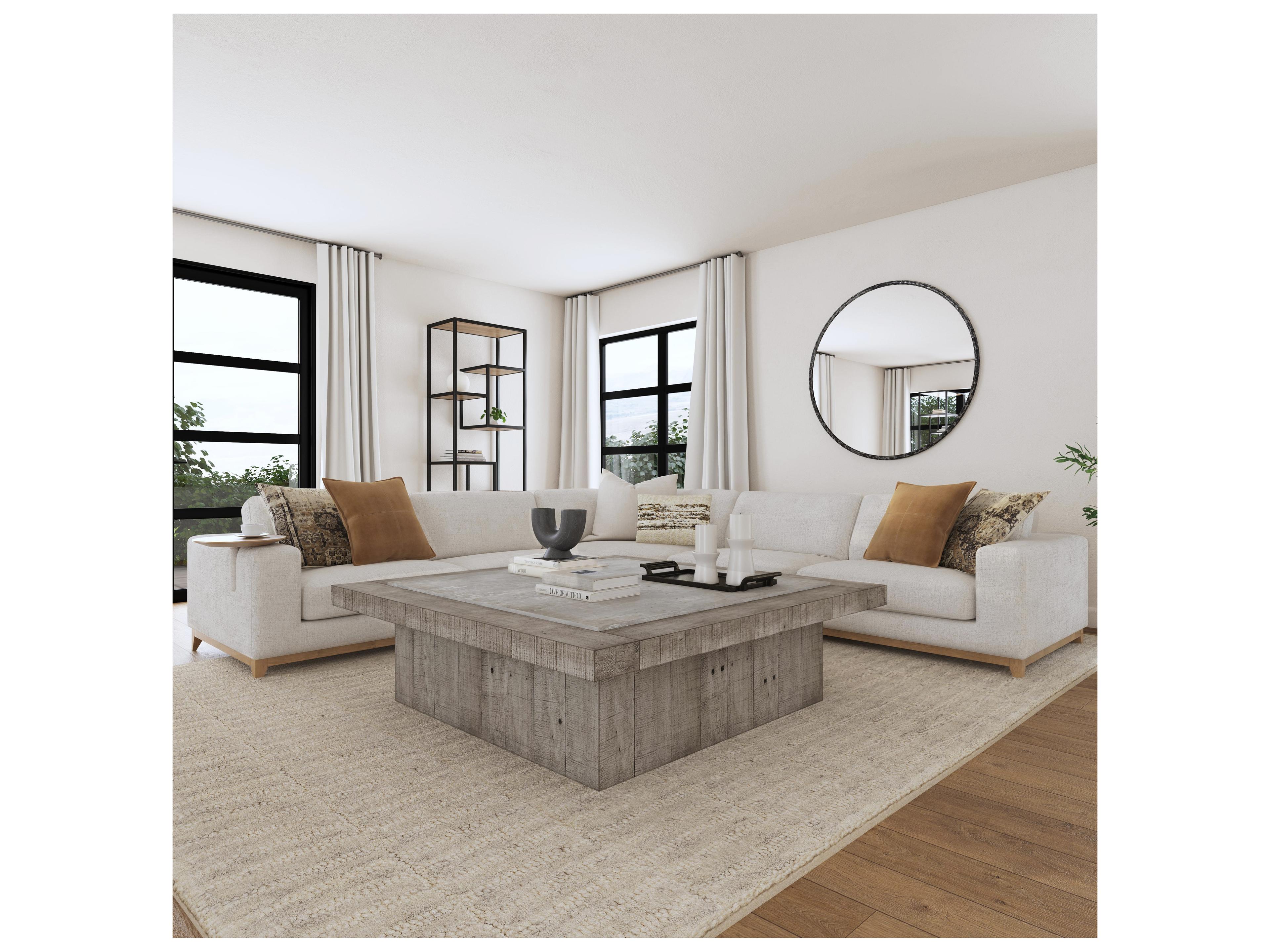 Classic Home Donovan Gray Upholstered Sectional Sofa