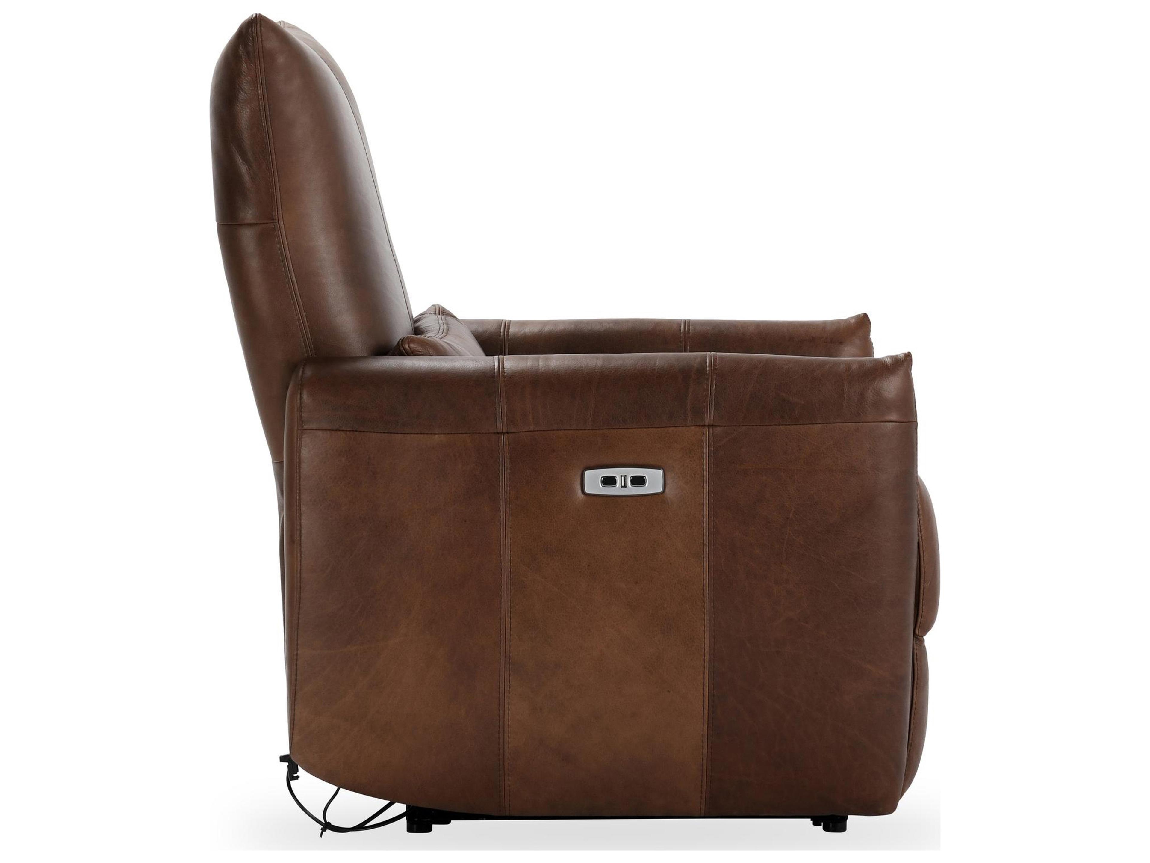 Classic Home Thaya Antique Brown Leather Recliner