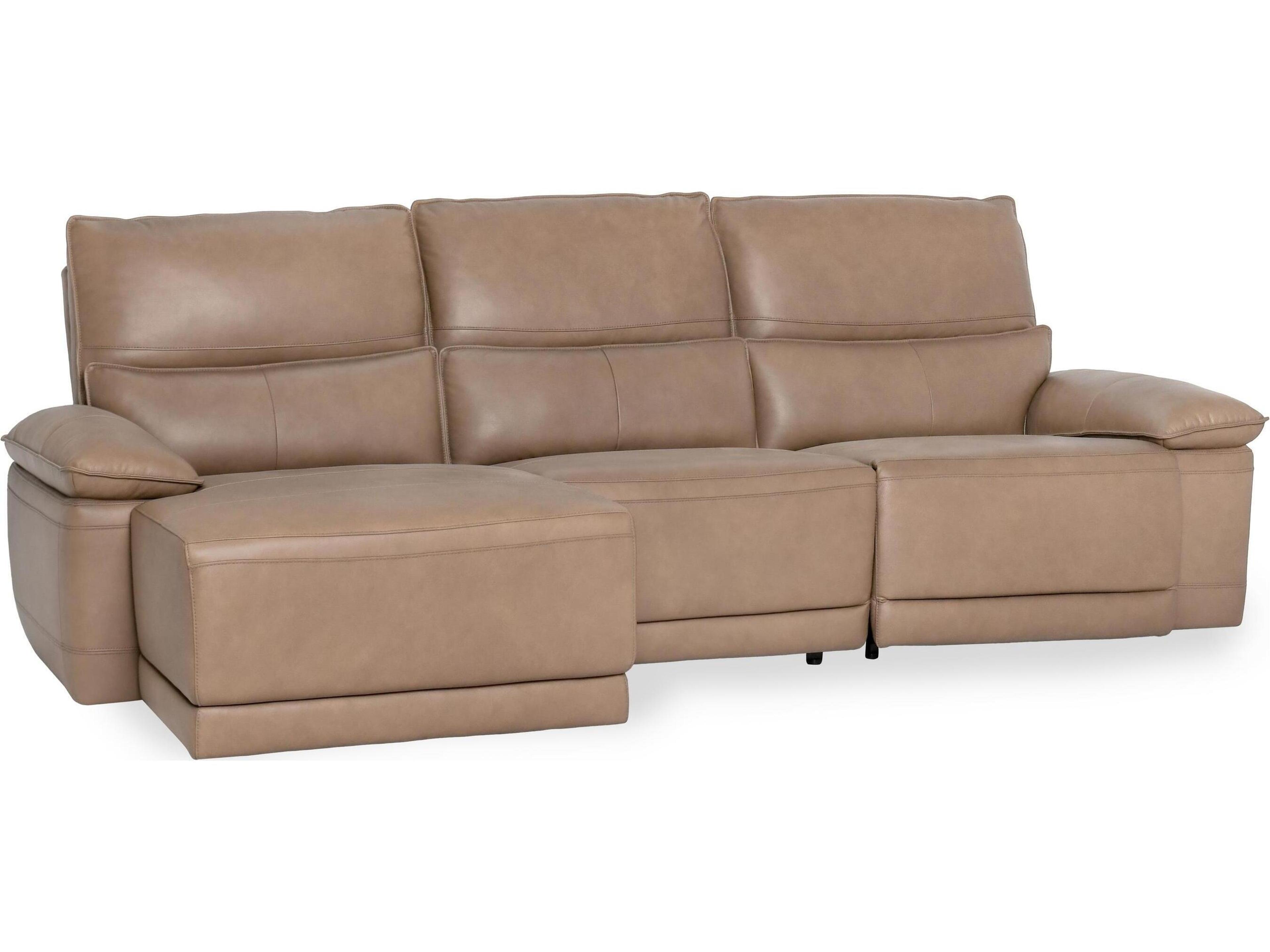Branford Brown Leather Sectional Sofa