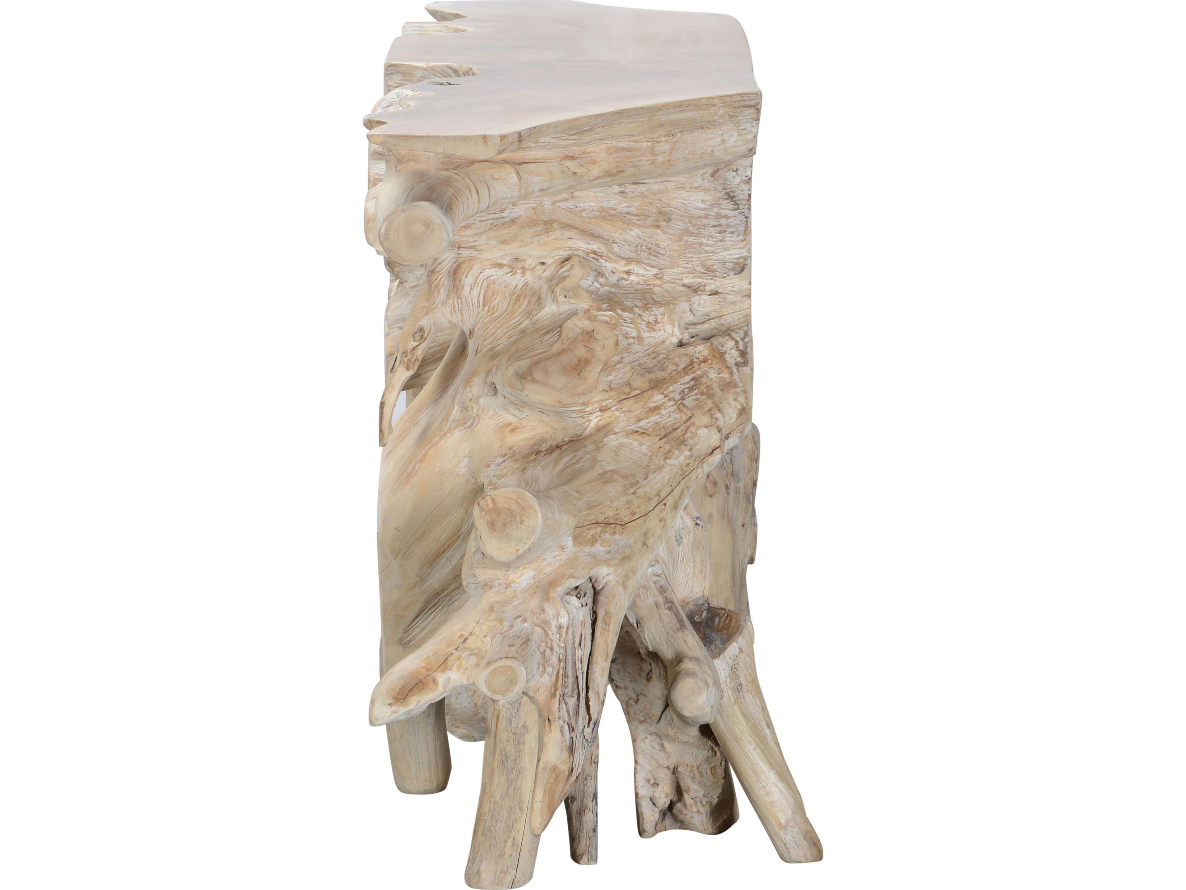 Classic Home Cypress Wood Natural White Wash Console Table