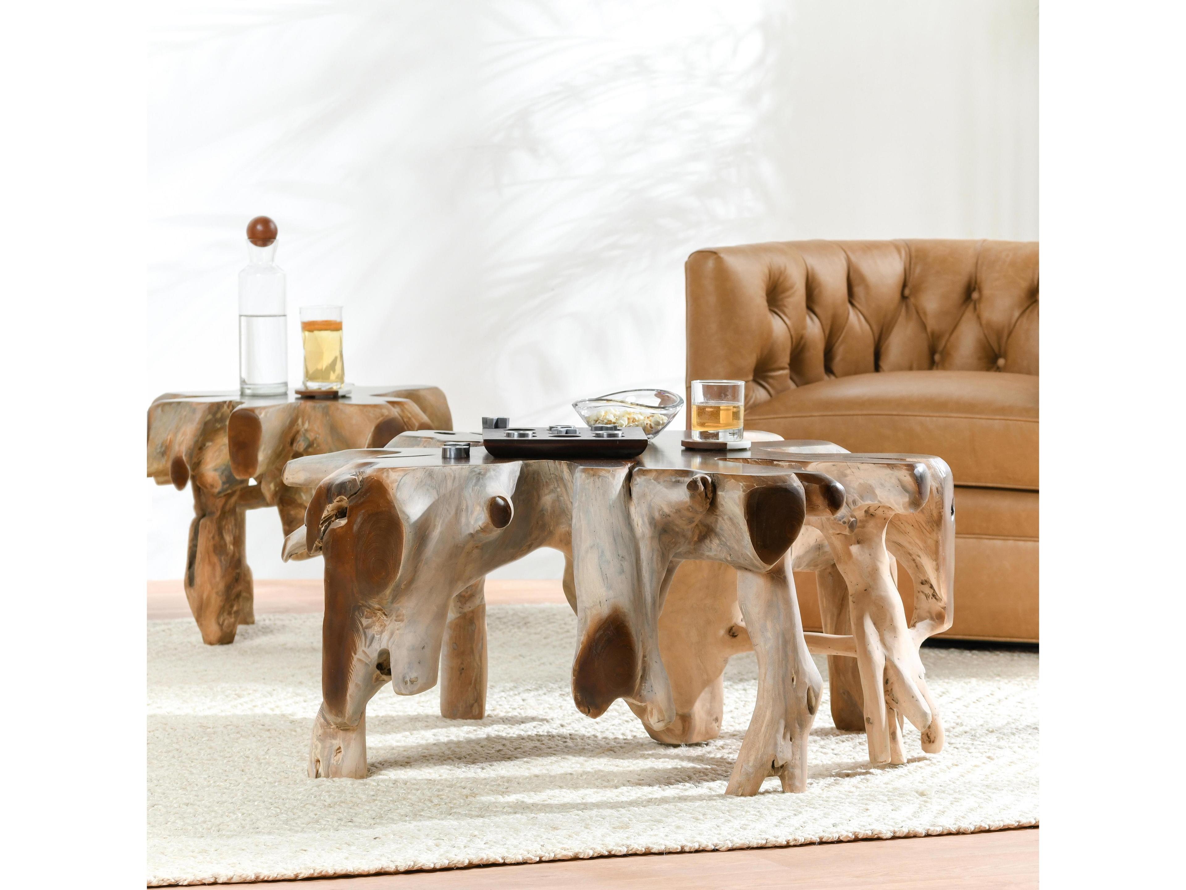 Classic Home Groot Wood Natural Coffee Table