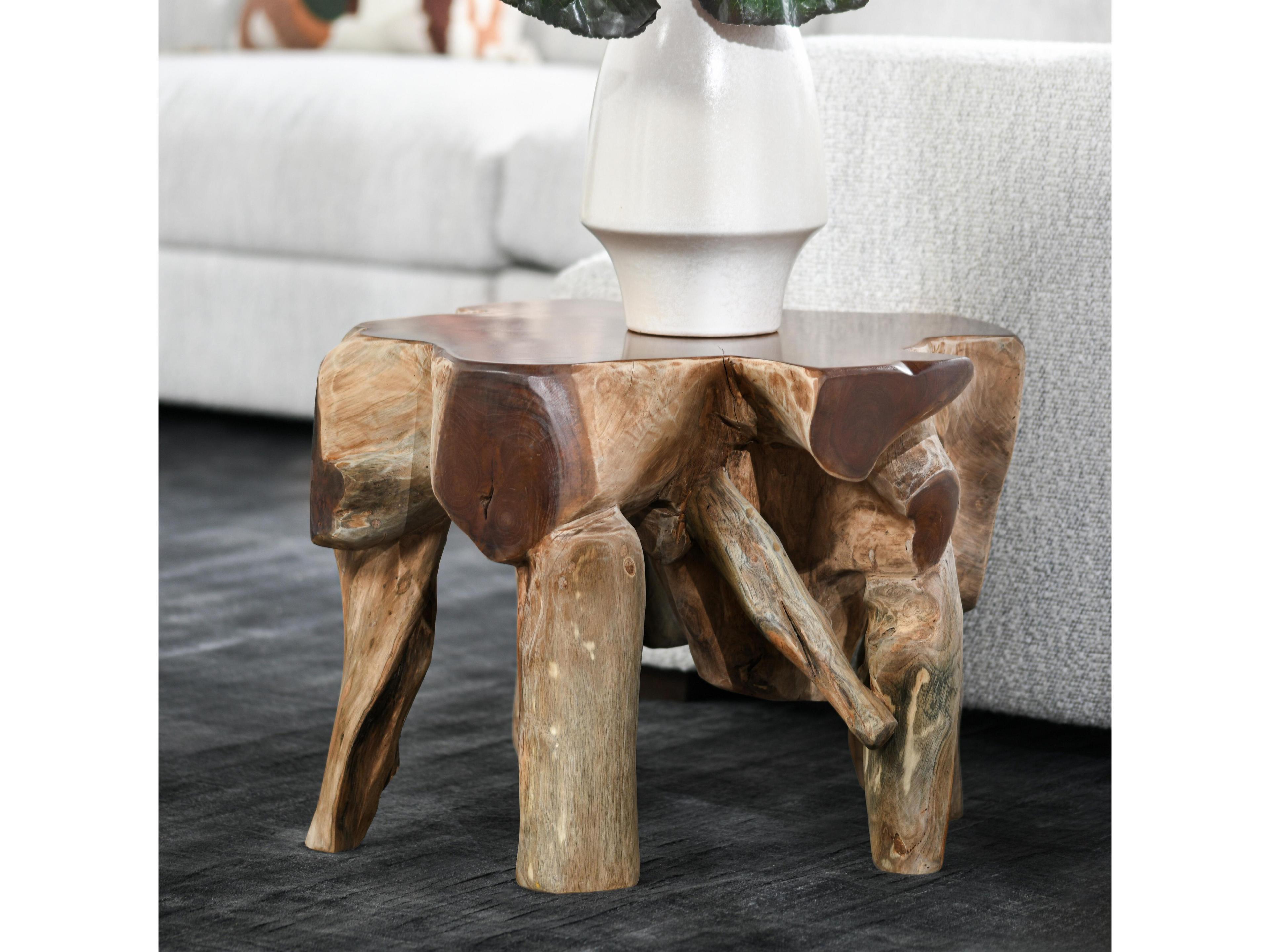Classic Home Groot Wood Natural End Table