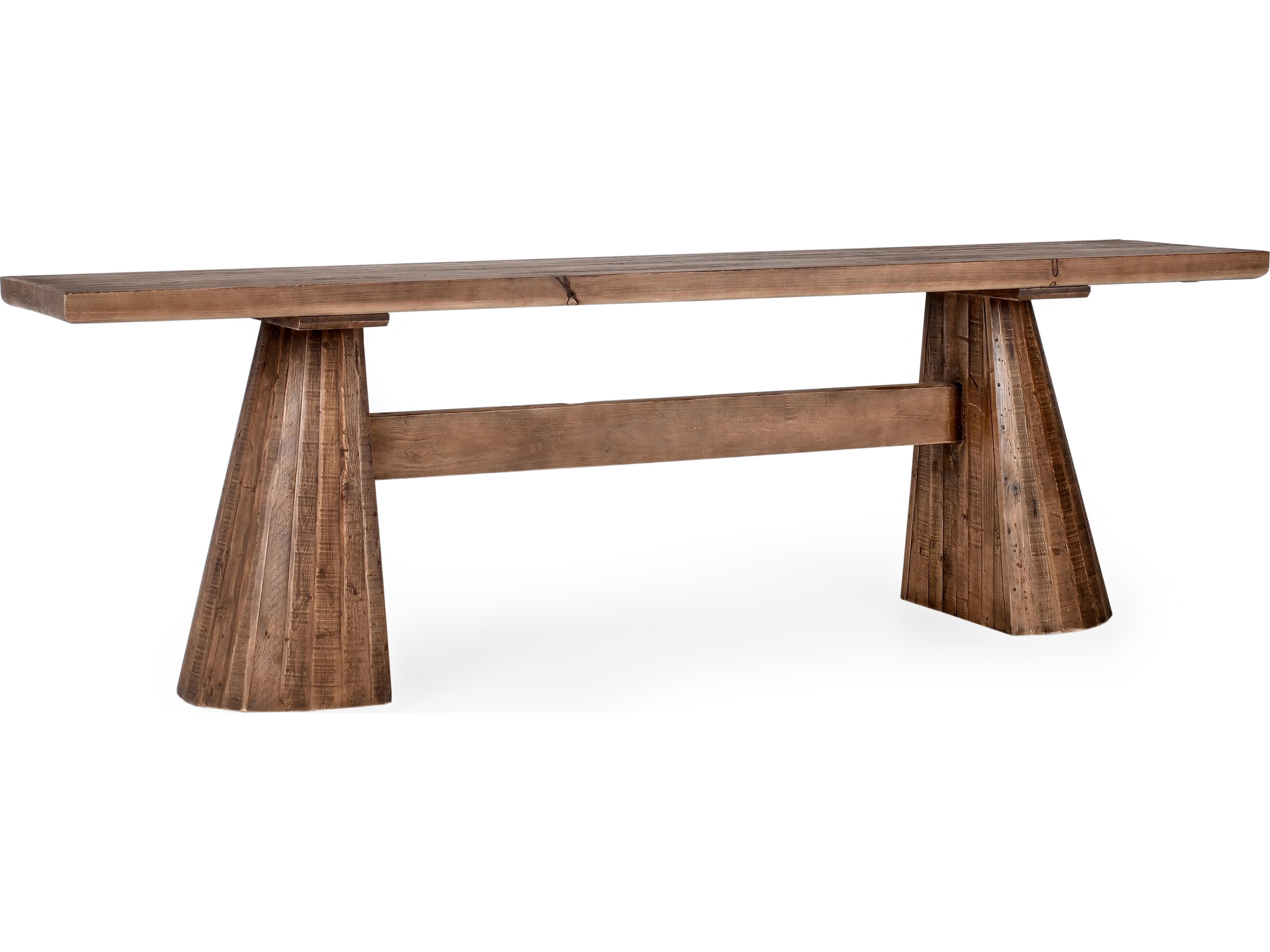 Nolan Brown Rectangular Wood Bar Table