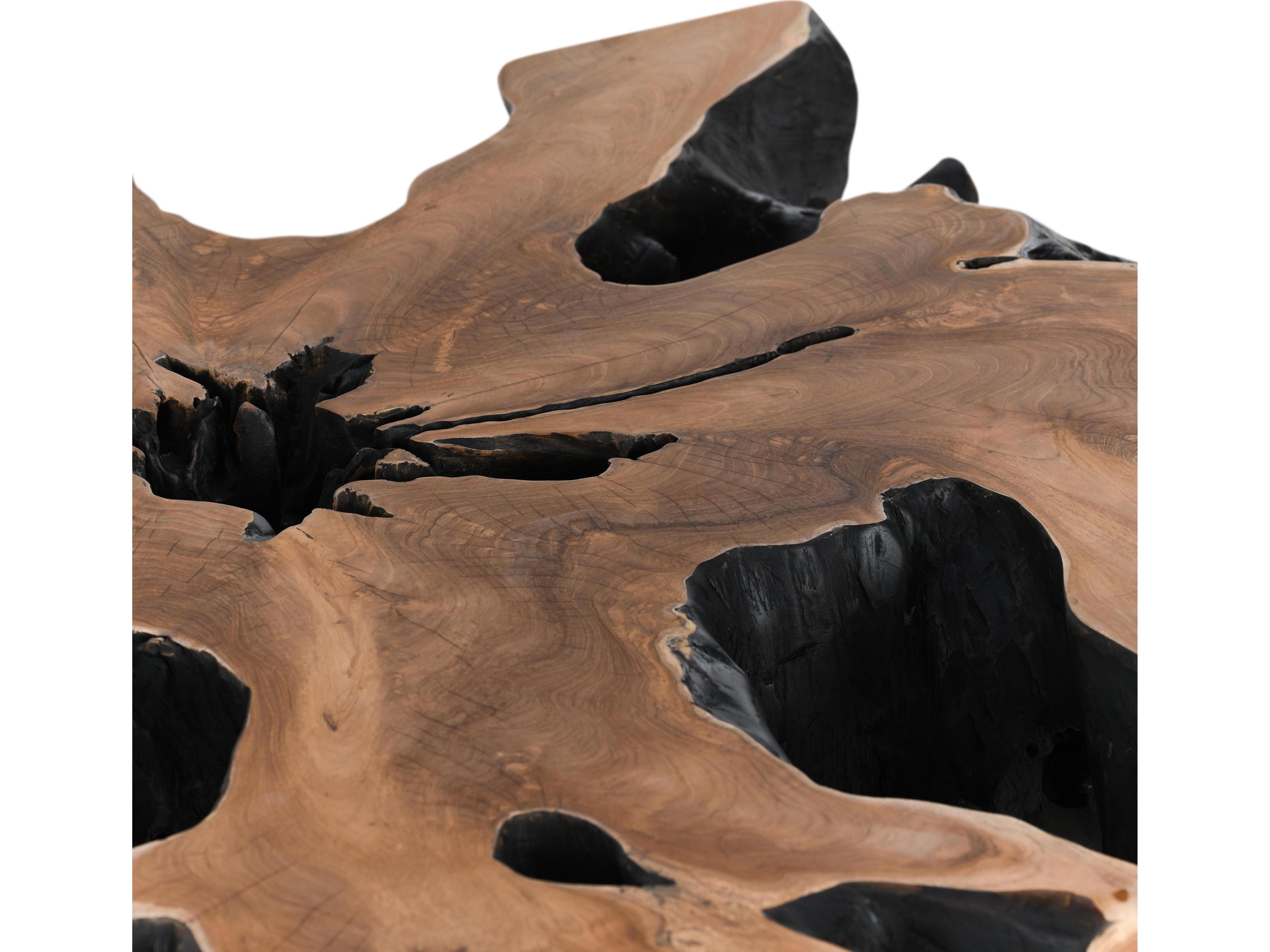 Classic Home Cypress Wood Black Coffee Table