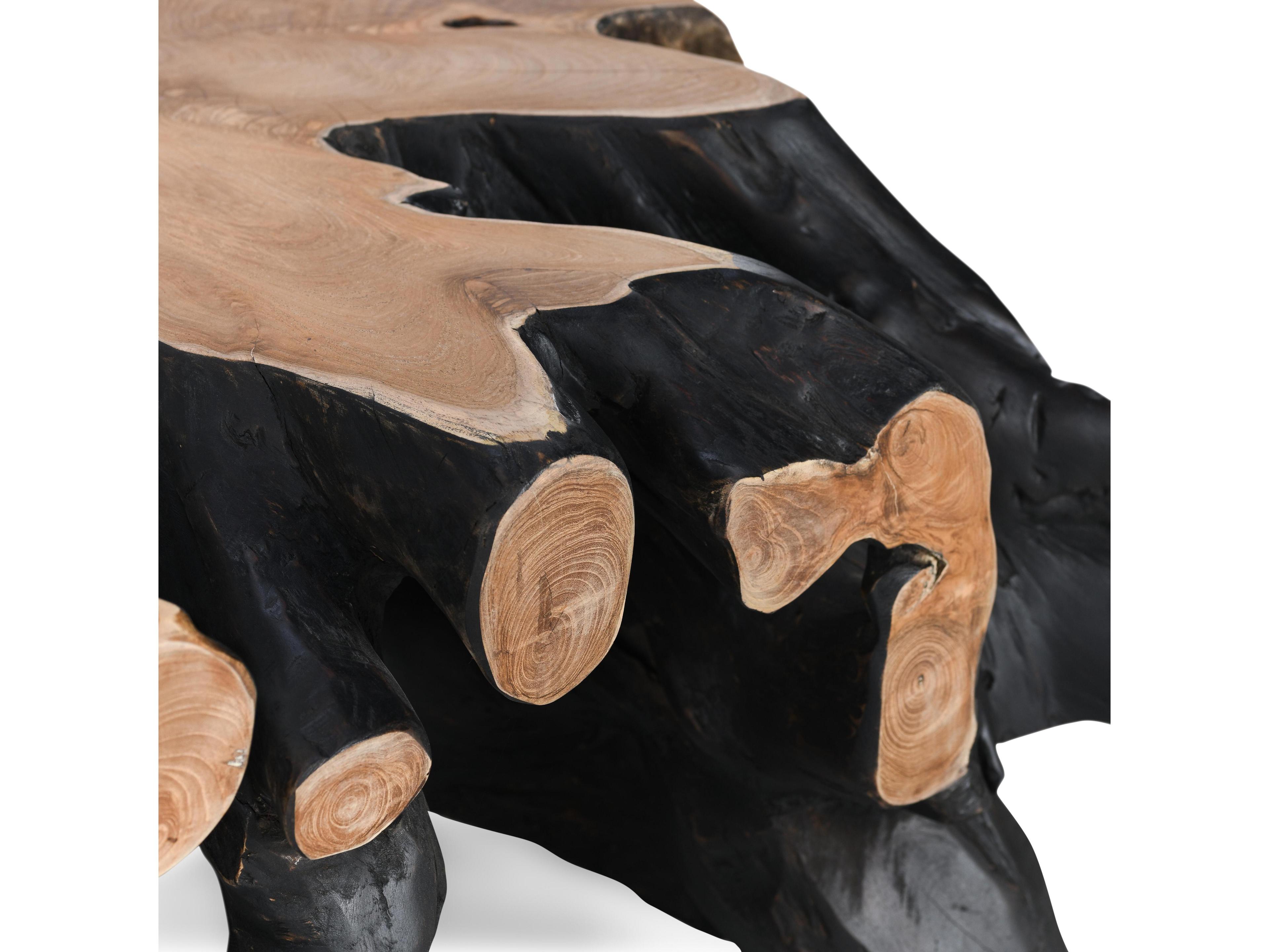 Classic Home Cypress Wood Black Coffee Table