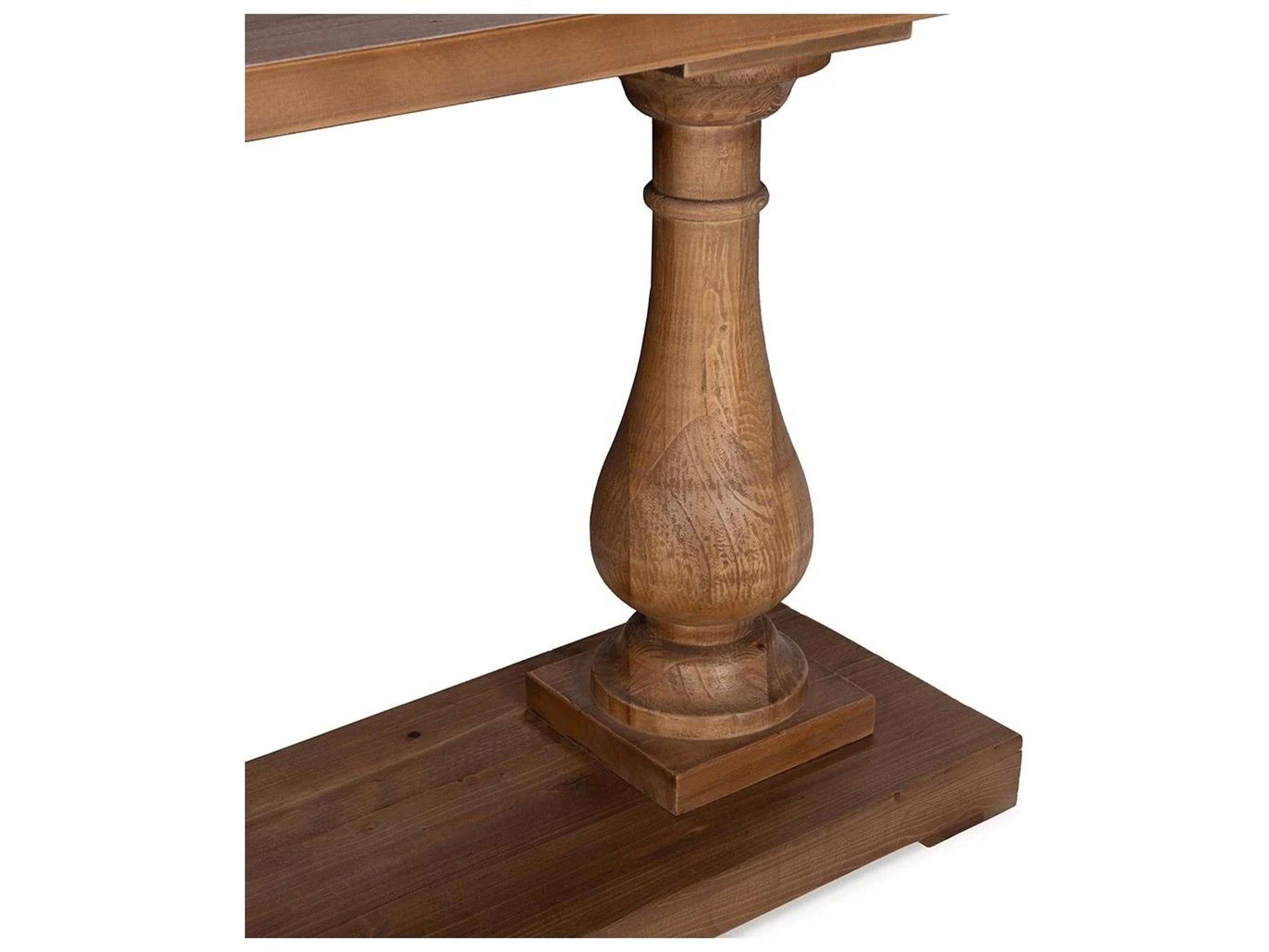 Classic Home Biltmore Mission Brown Rectangular Wood Console Table