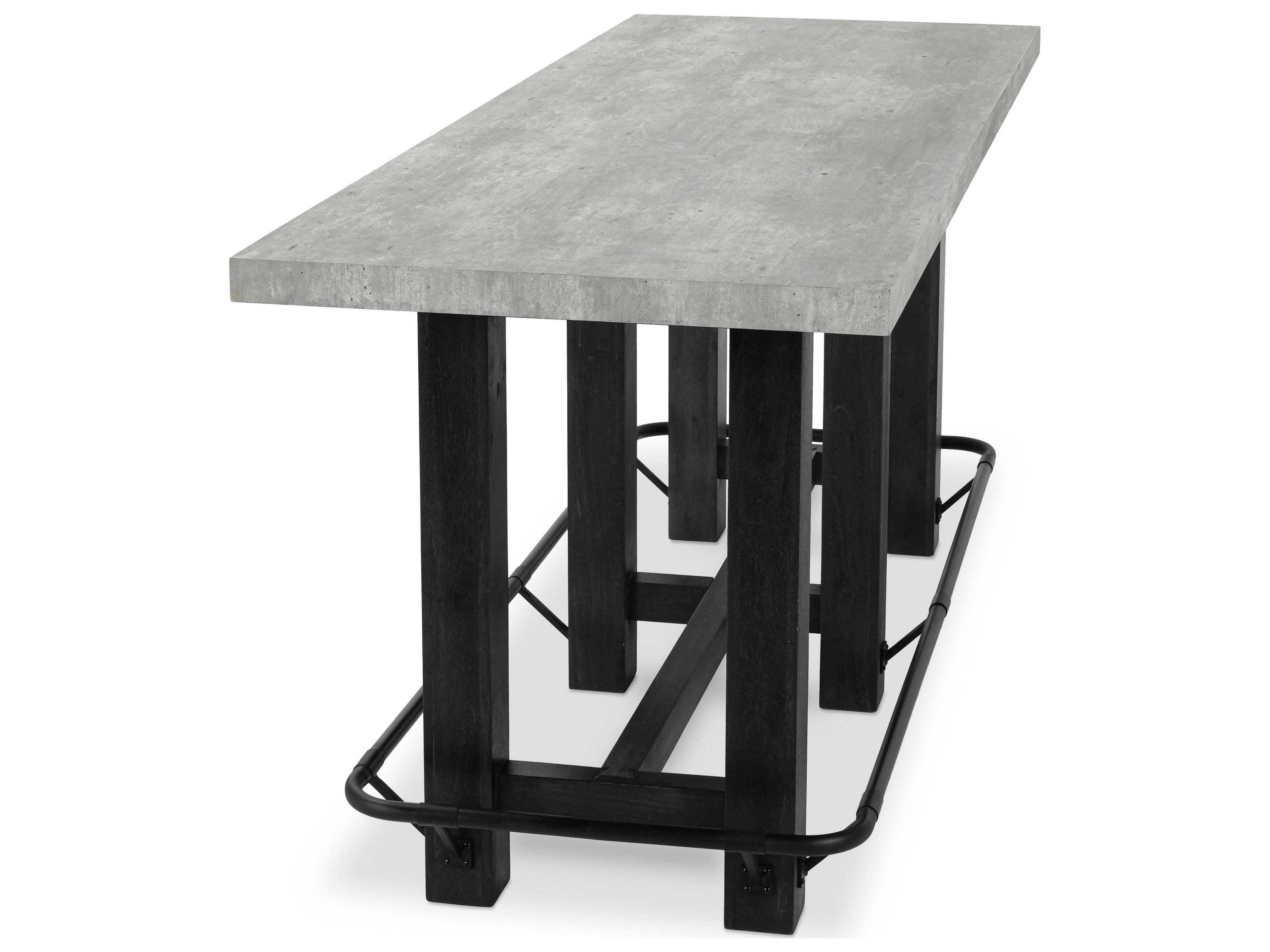 Classic Home Ojai Rectangular Concrete Gray Dining Table
