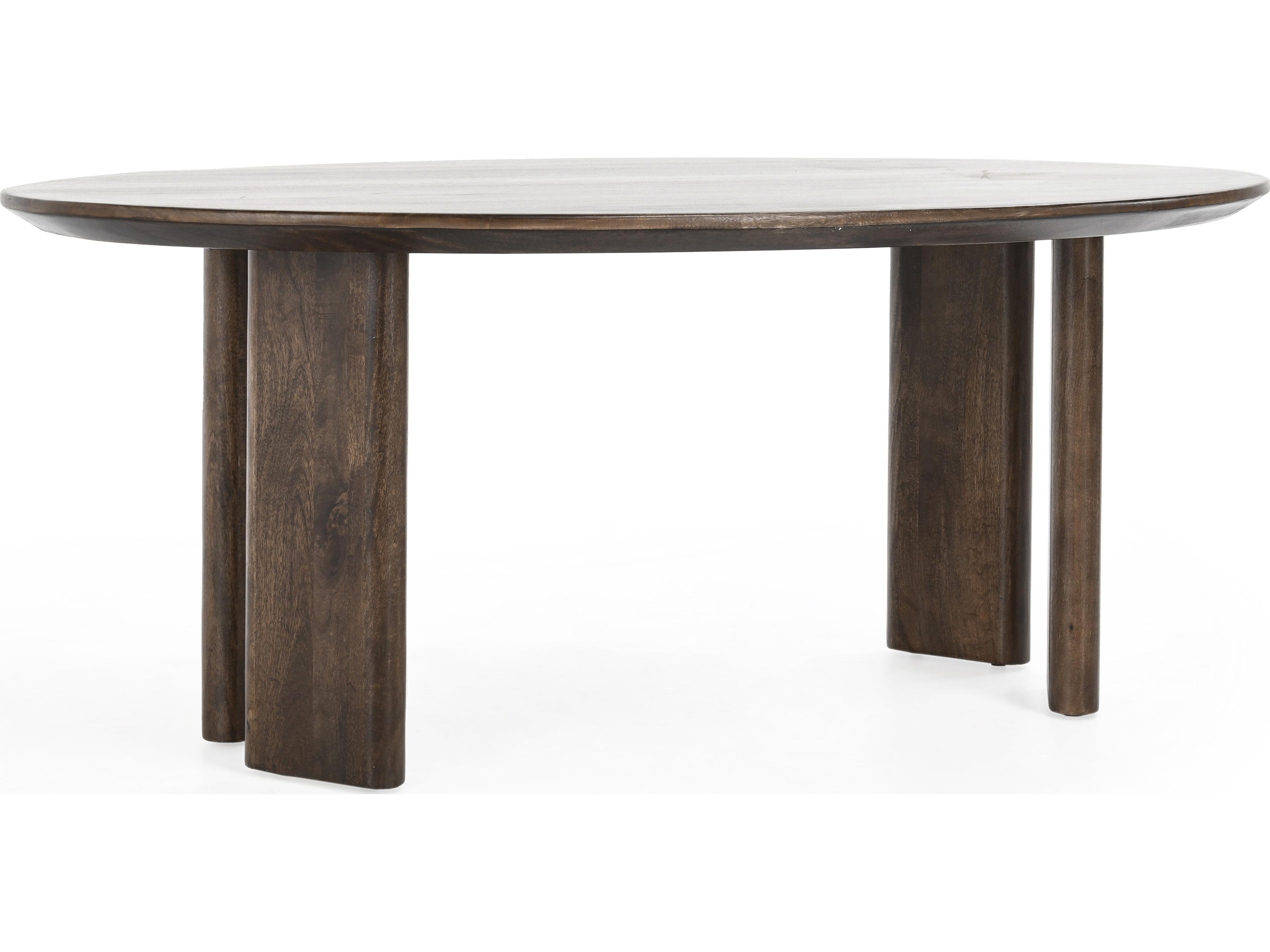 Classic Home Norwood Oval Wood Brown Dining Table