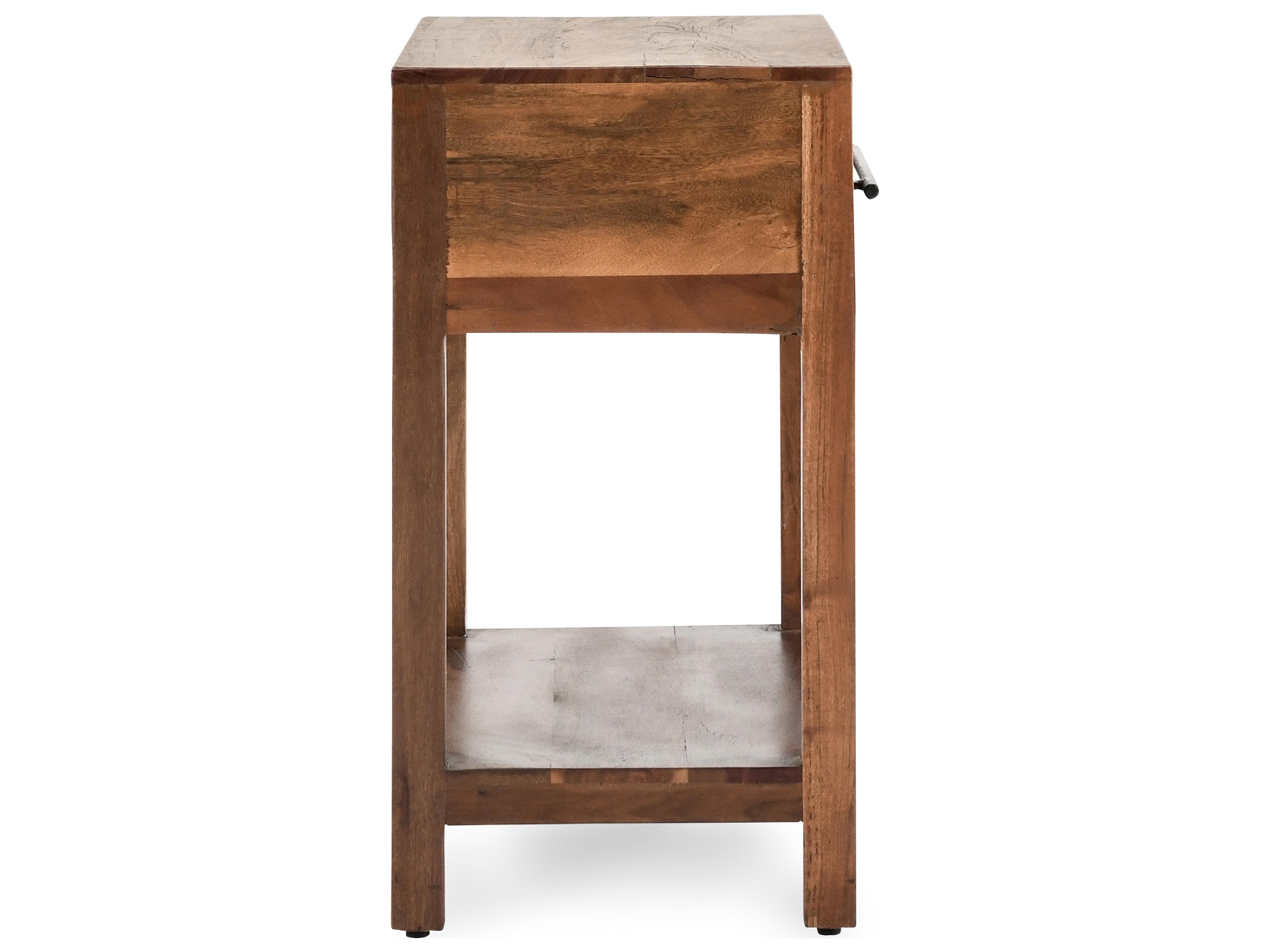 Classic Home Wren Rectangular Wood Natural Brown End Table