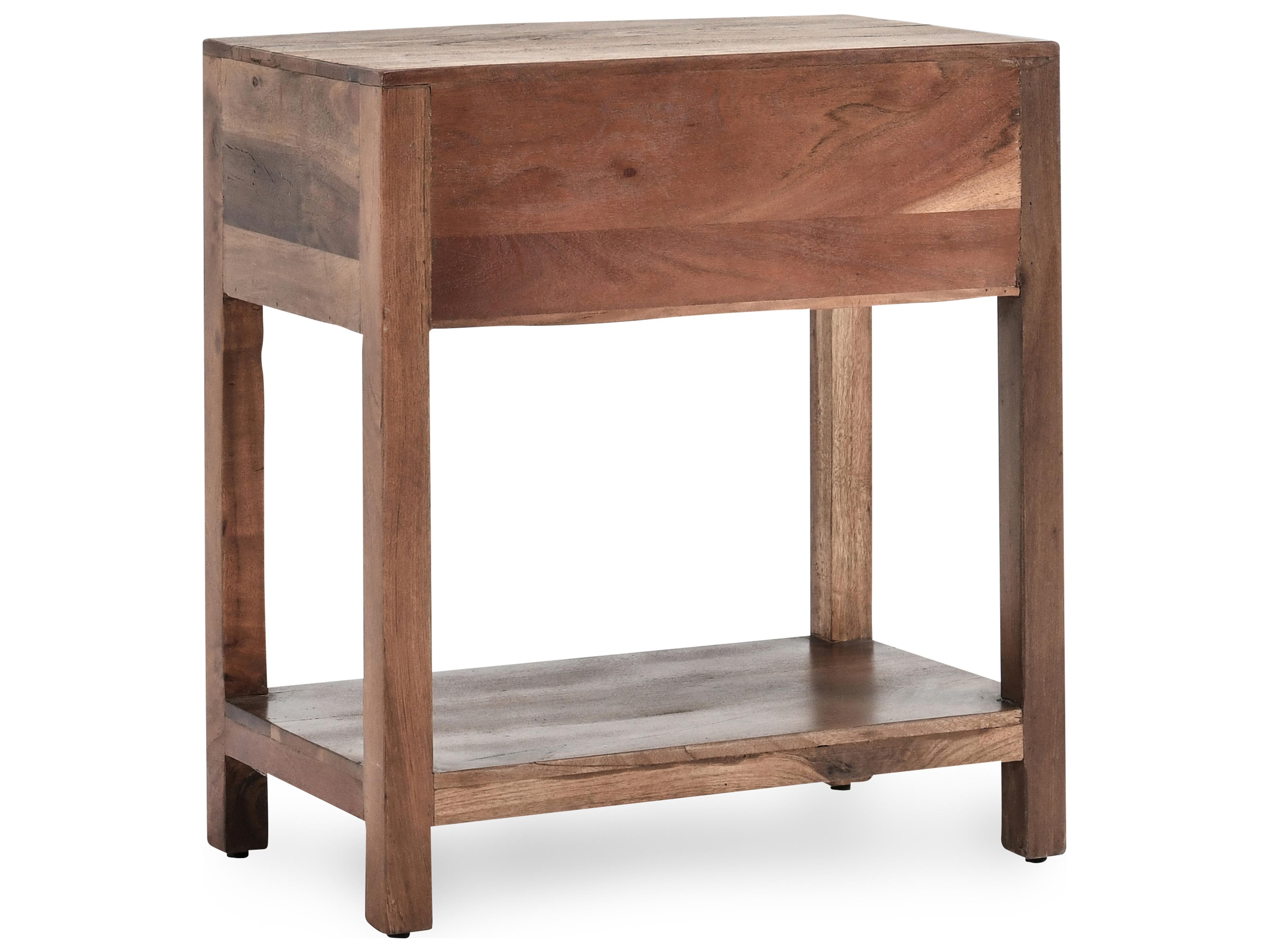 Classic Home Wren Rectangular Wood Natural Brown End Table