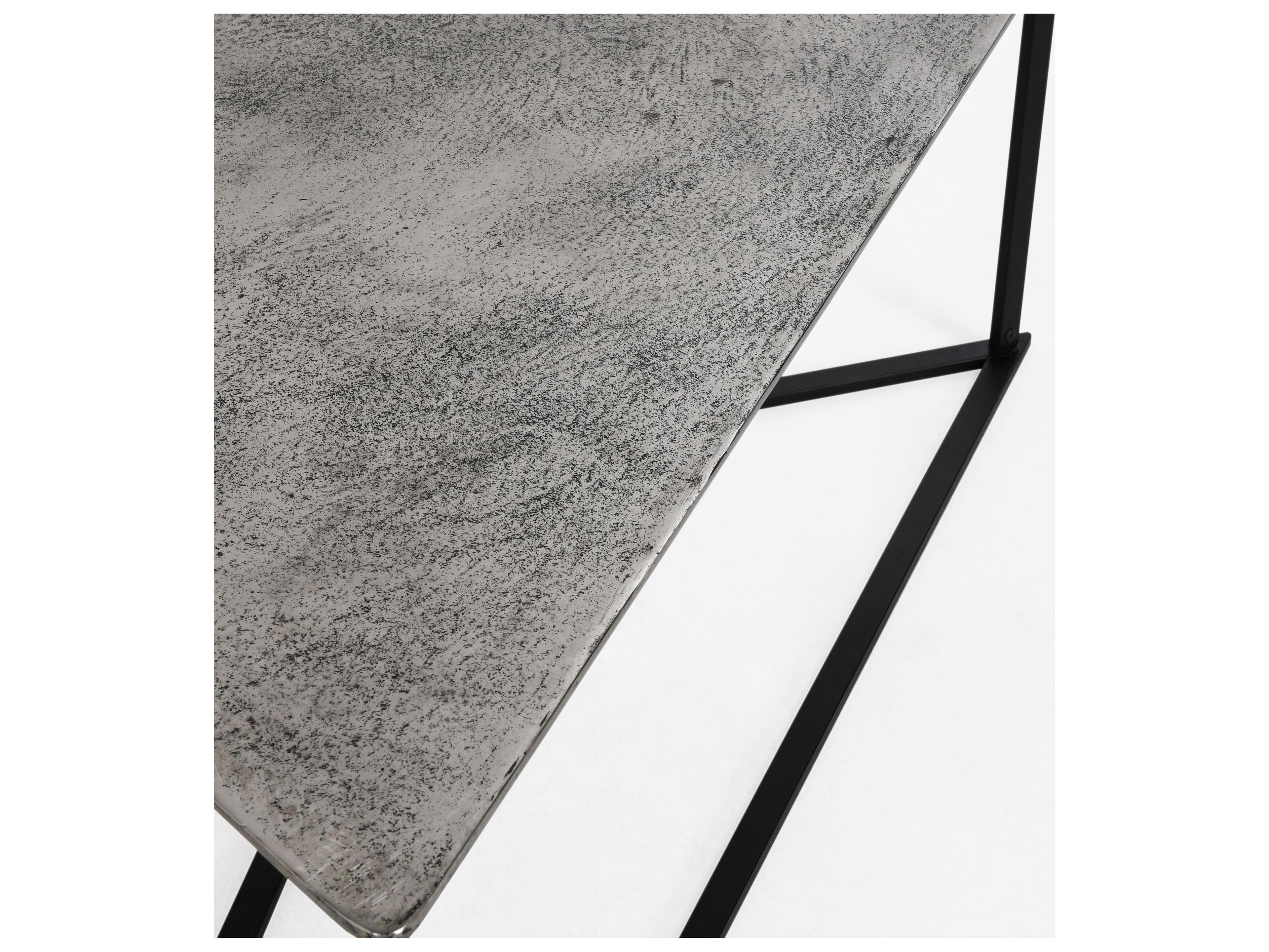 Classic Home Burton Concrete Black Coffee Table Set of 2