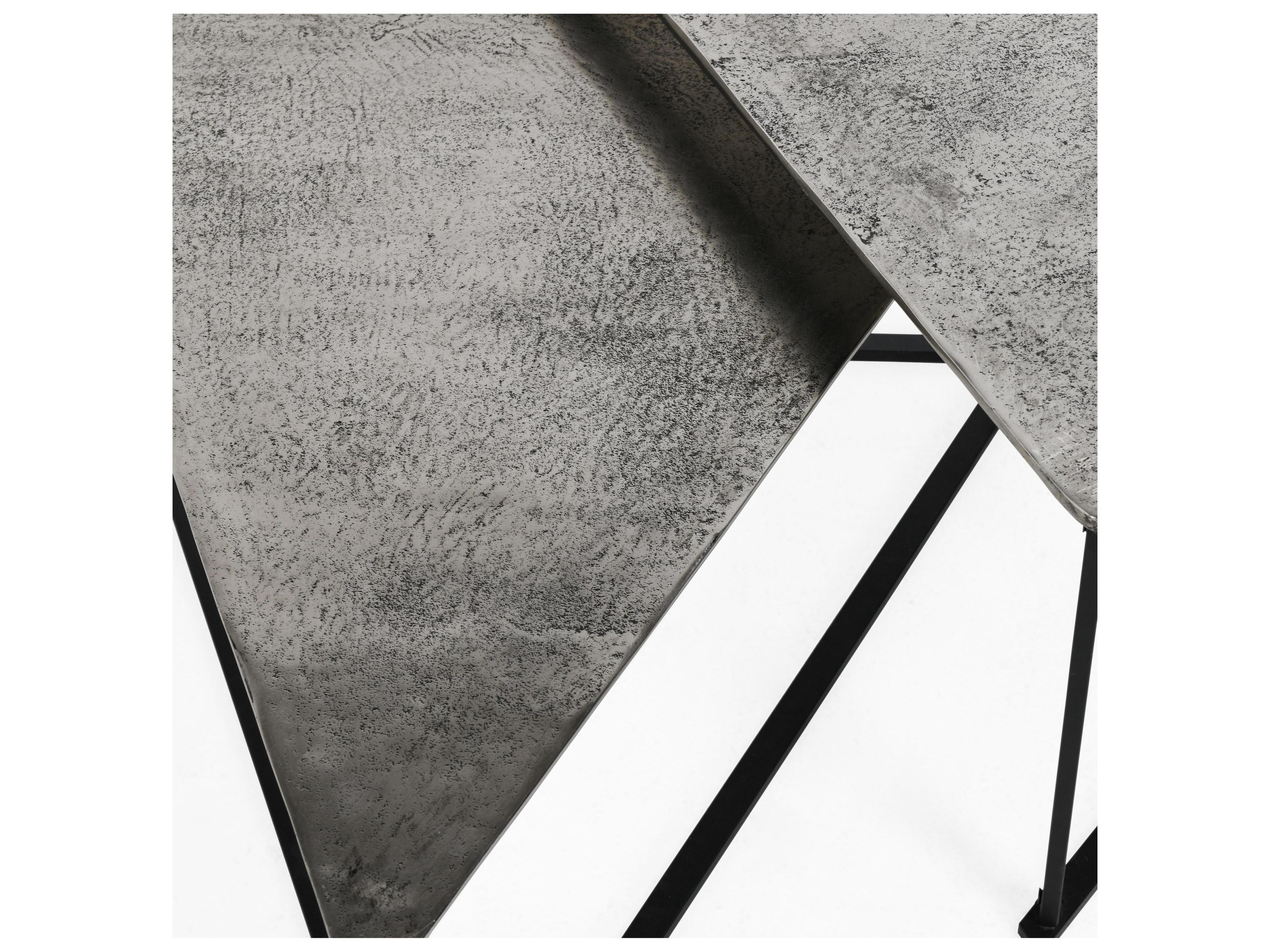 Classic Home Burton Concrete Black Coffee Table Set of 2