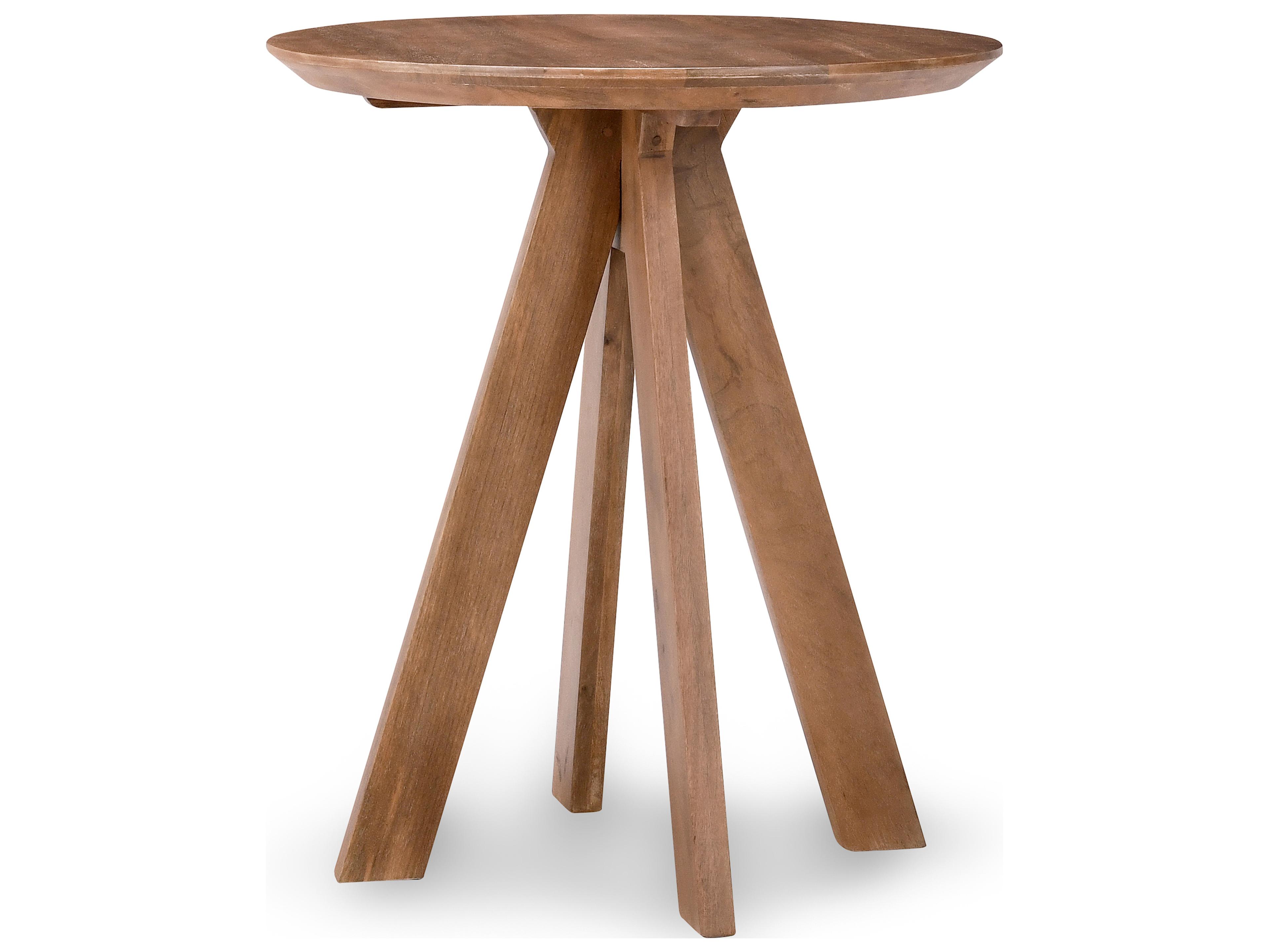 Rodrigo Brown Round Wood Bar Table