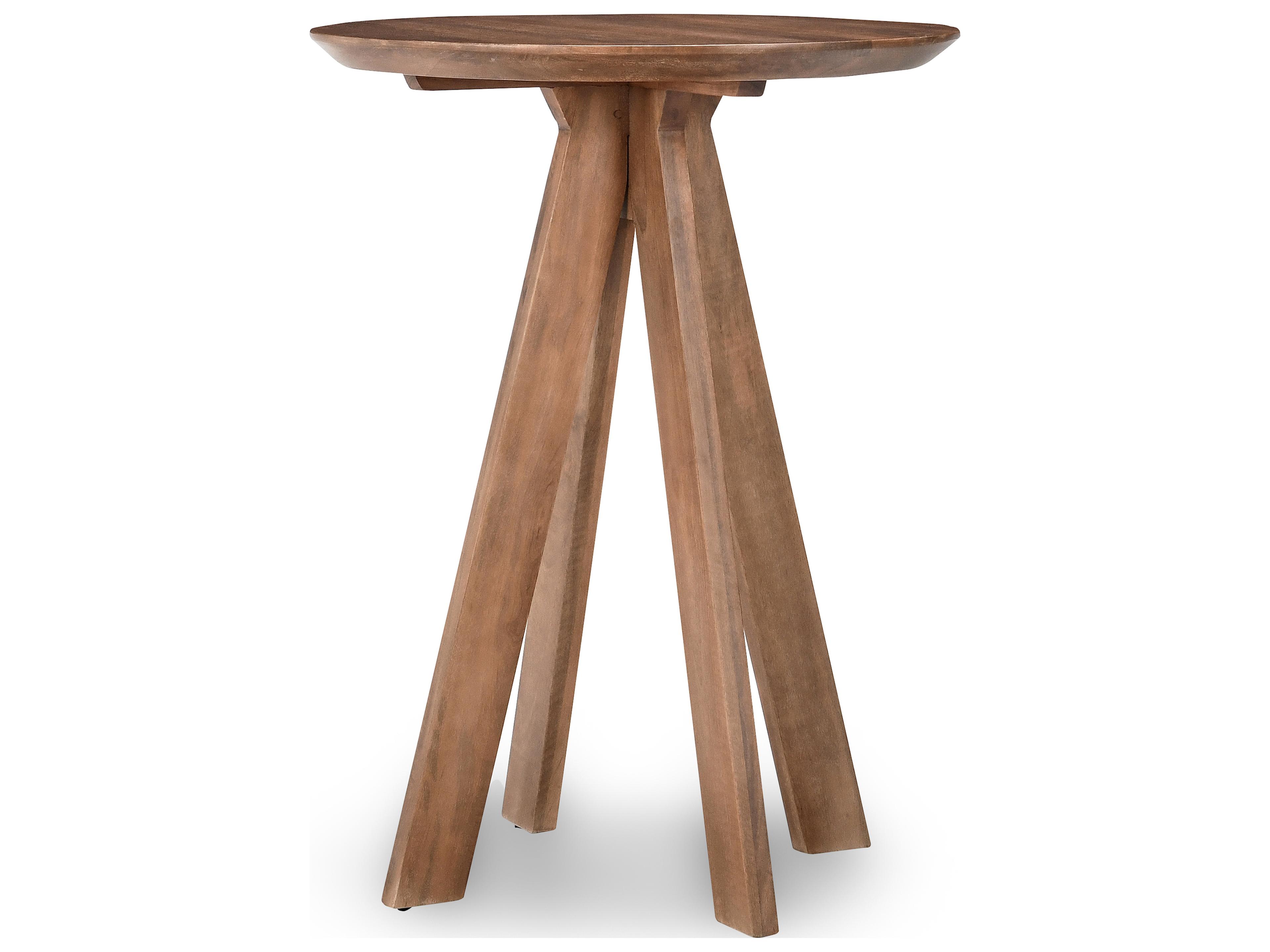 Rodrigo Brown Round Wood Bar Table