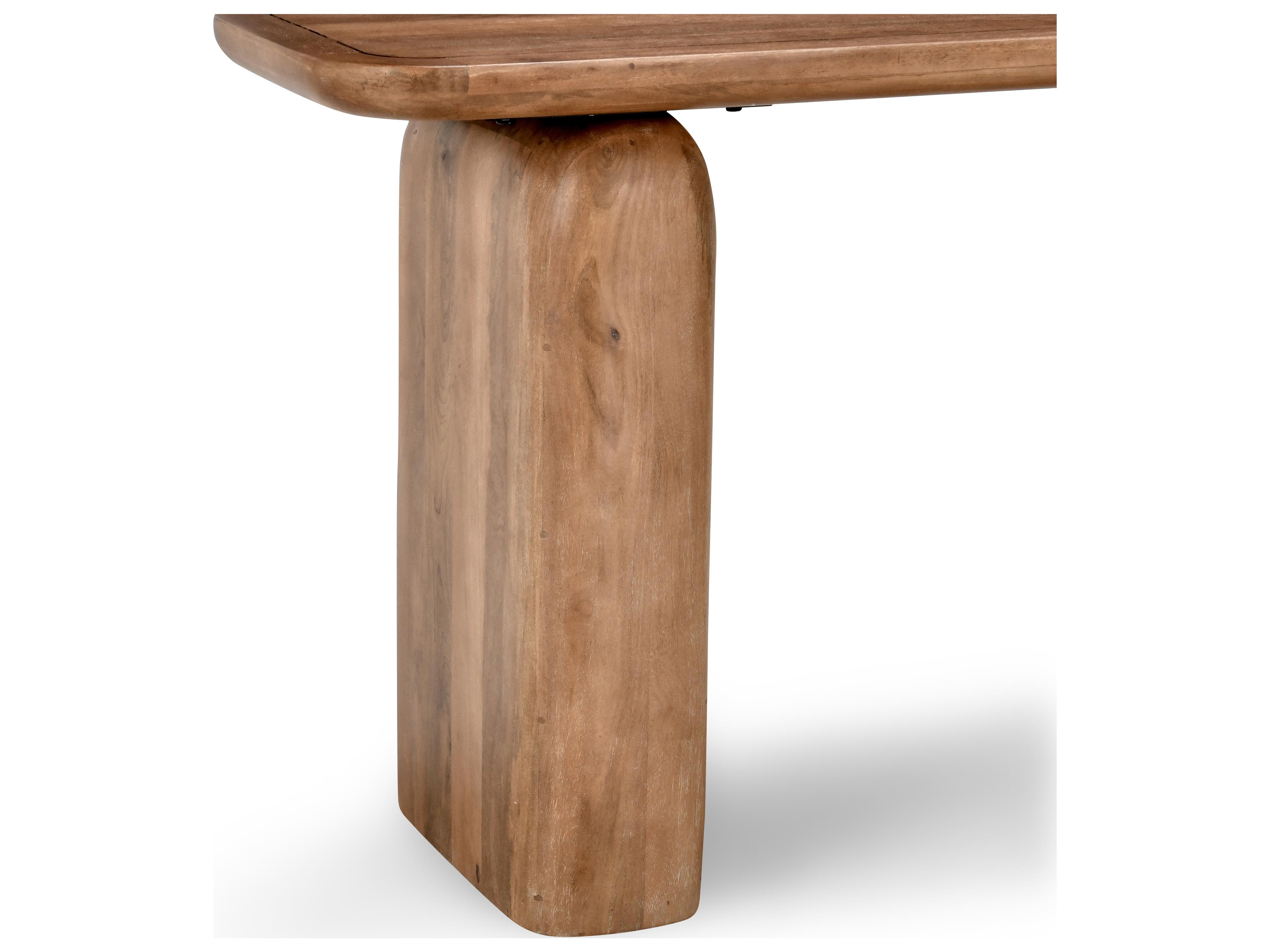 Classic Home Chloe Rectangular Wood Brown Console Table