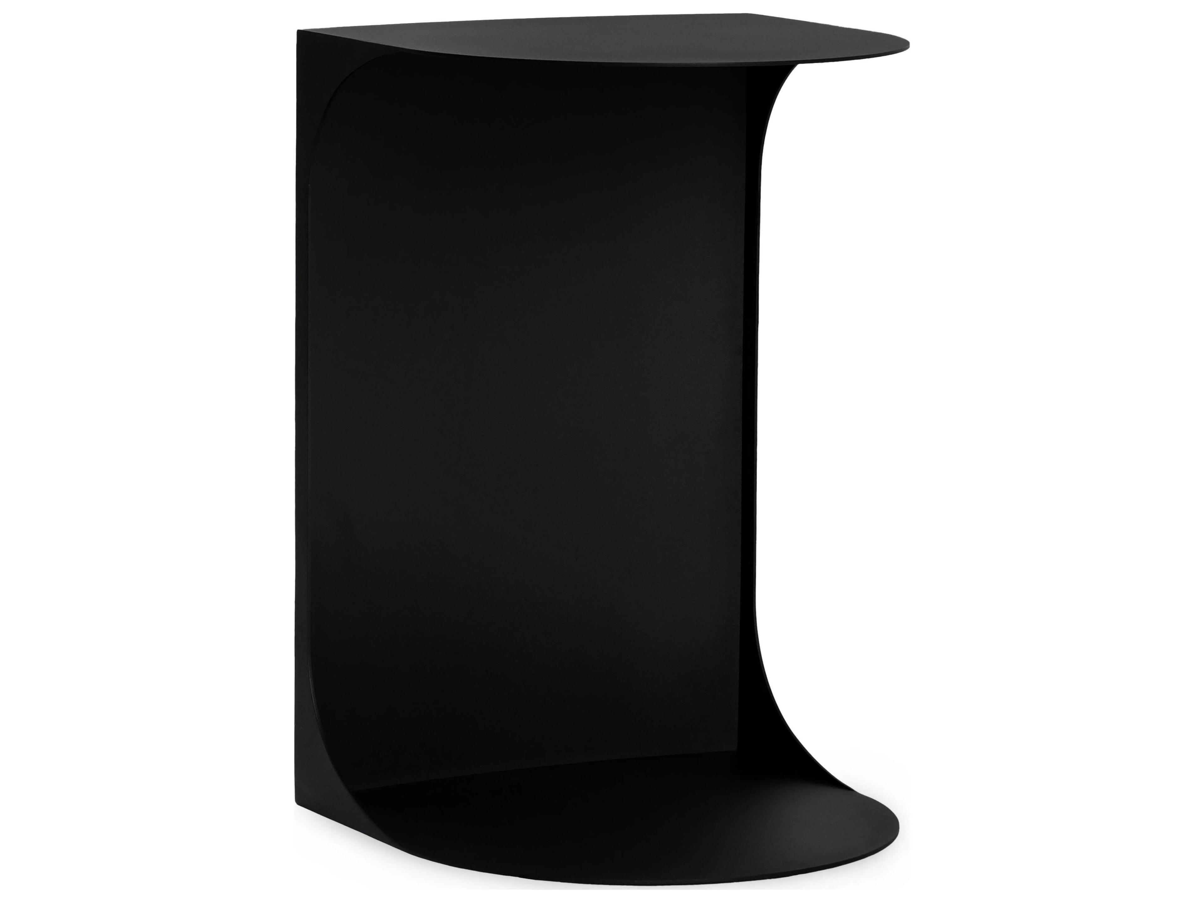 Cote Rectangular Metal Black End Table