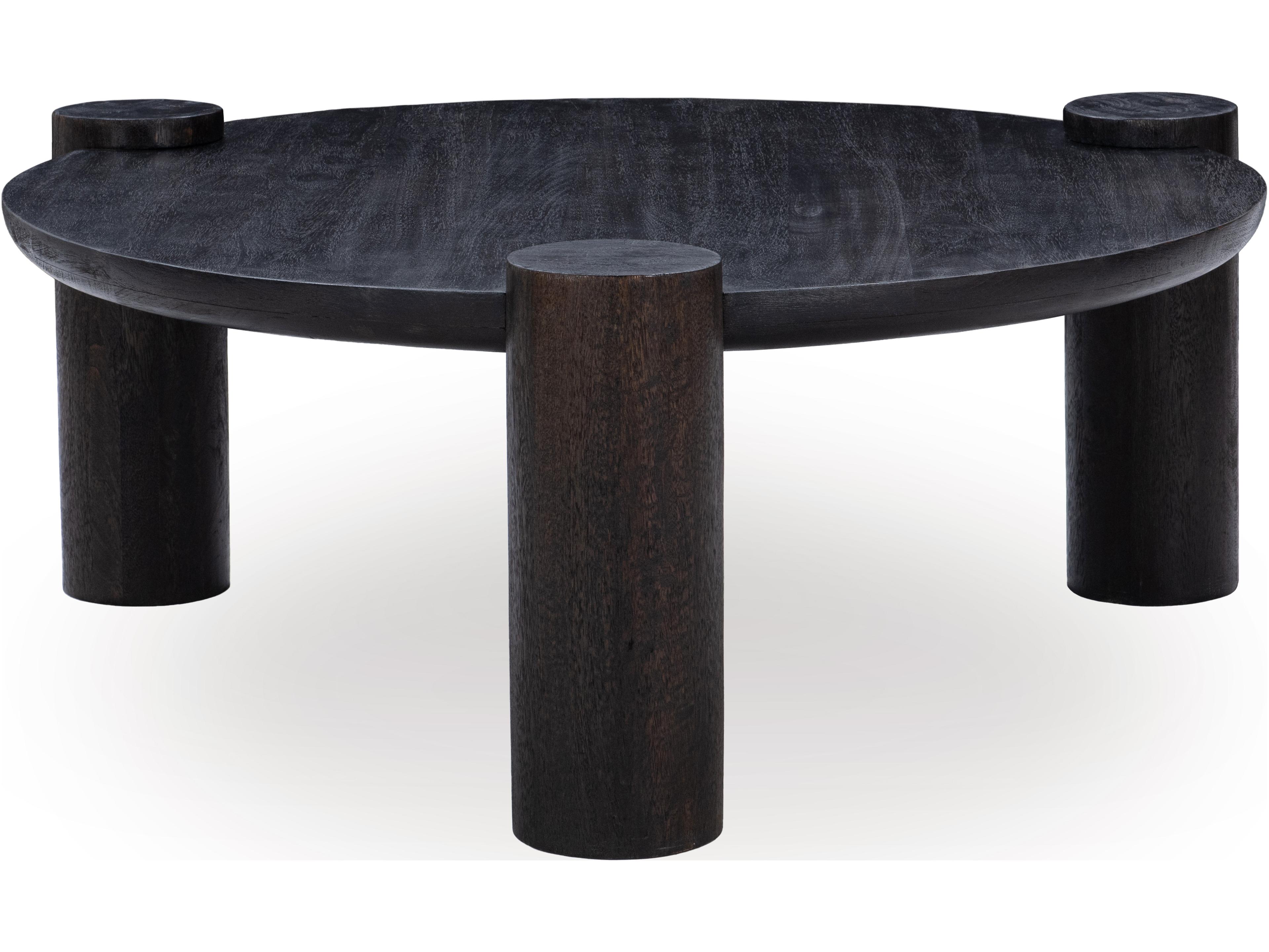 Rebeka Round Wood Coffee Table