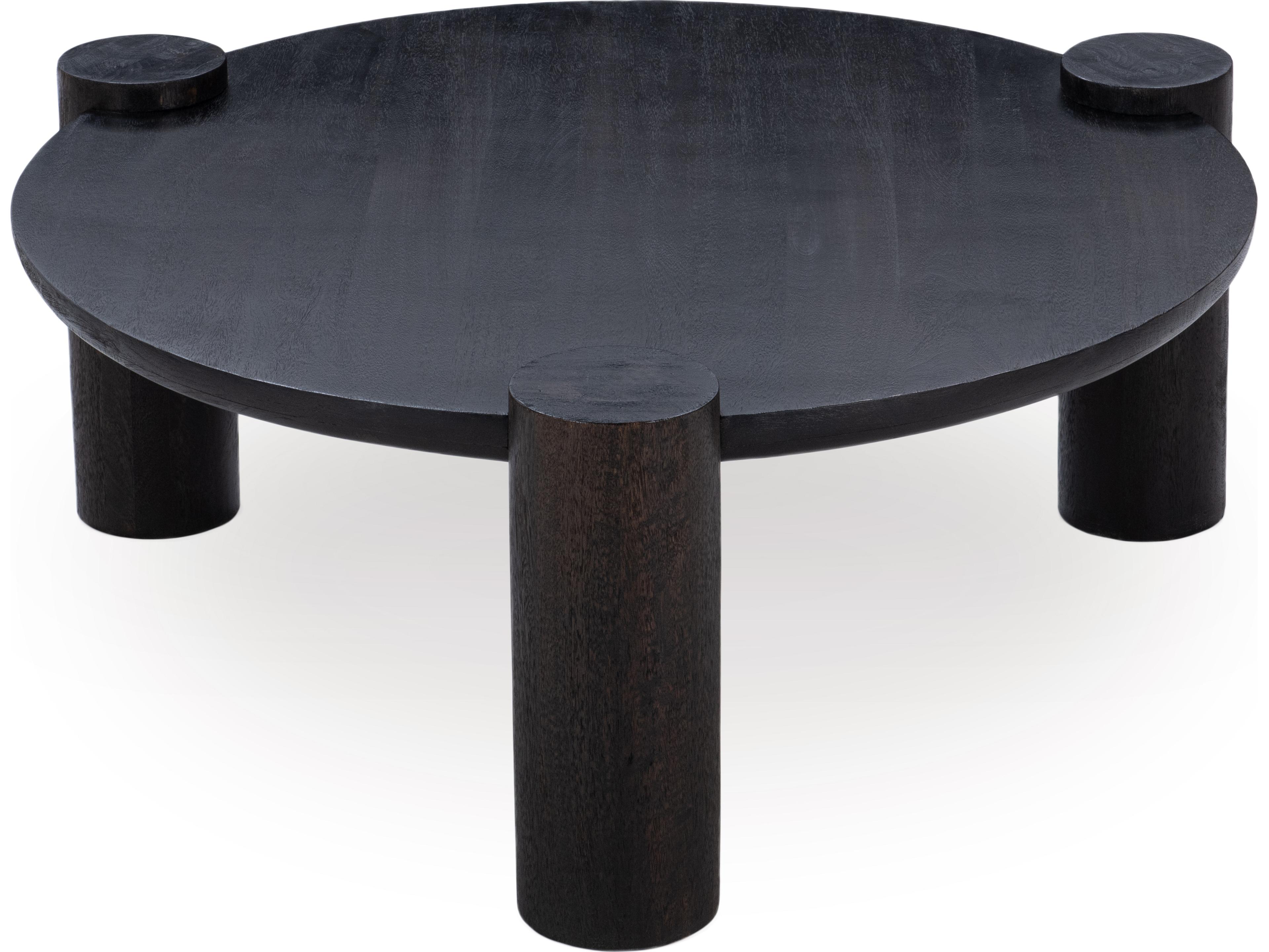 Classic Home Rebeka Round Wood Coffee Table
