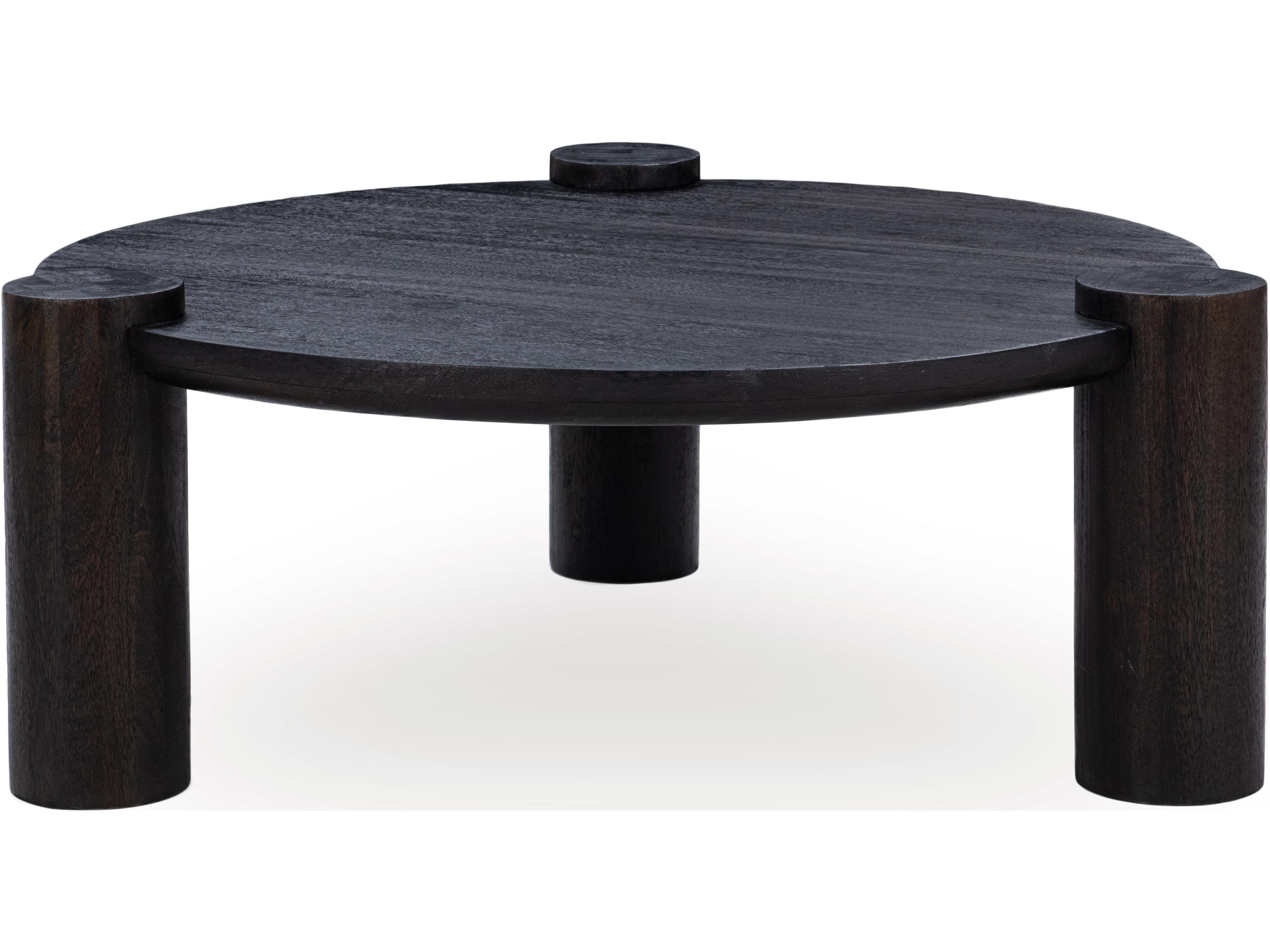 Classic Home Rebeka Round Wood Coffee Table