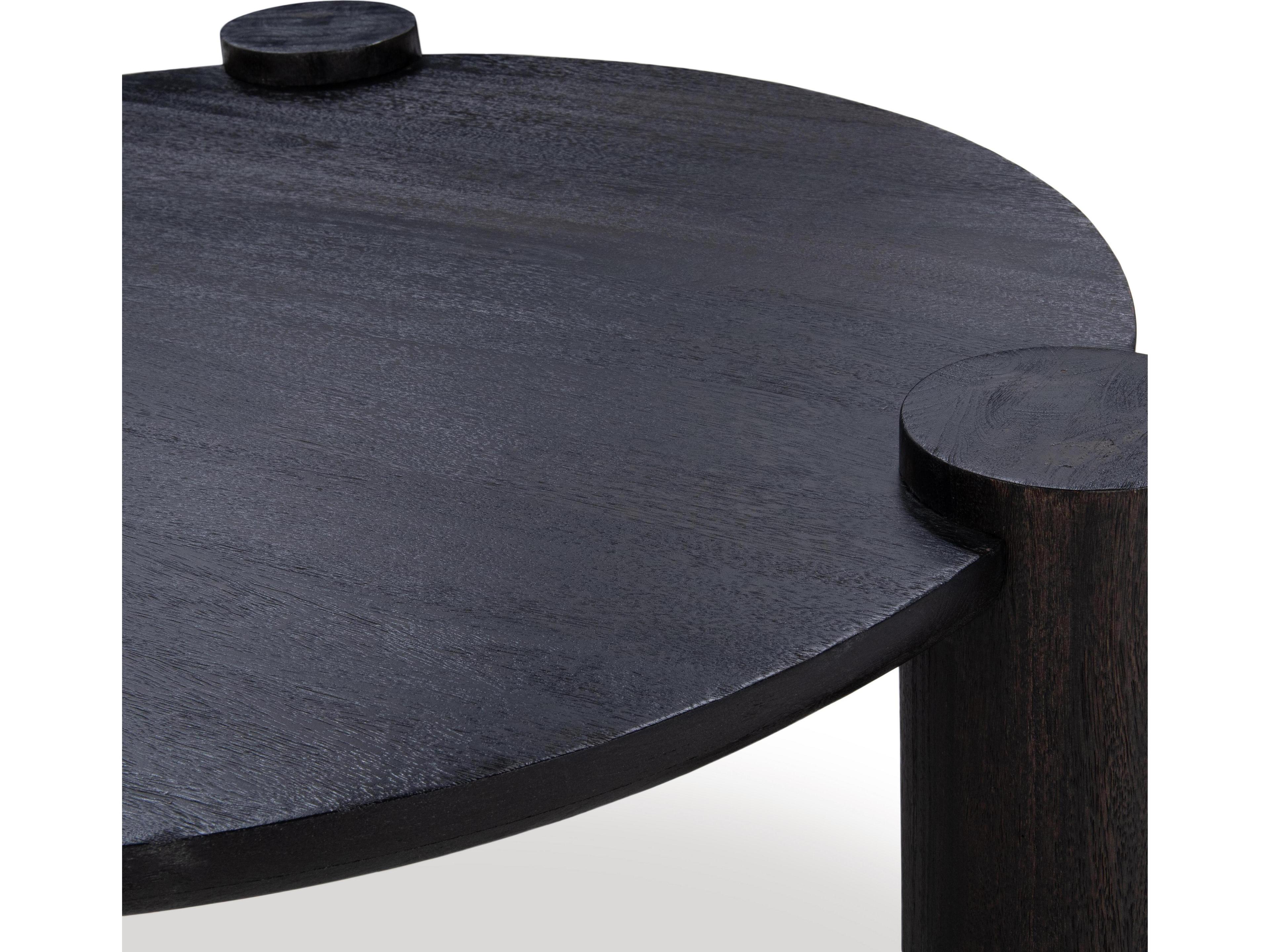 Classic Home Rebeka Round Wood Coffee Table