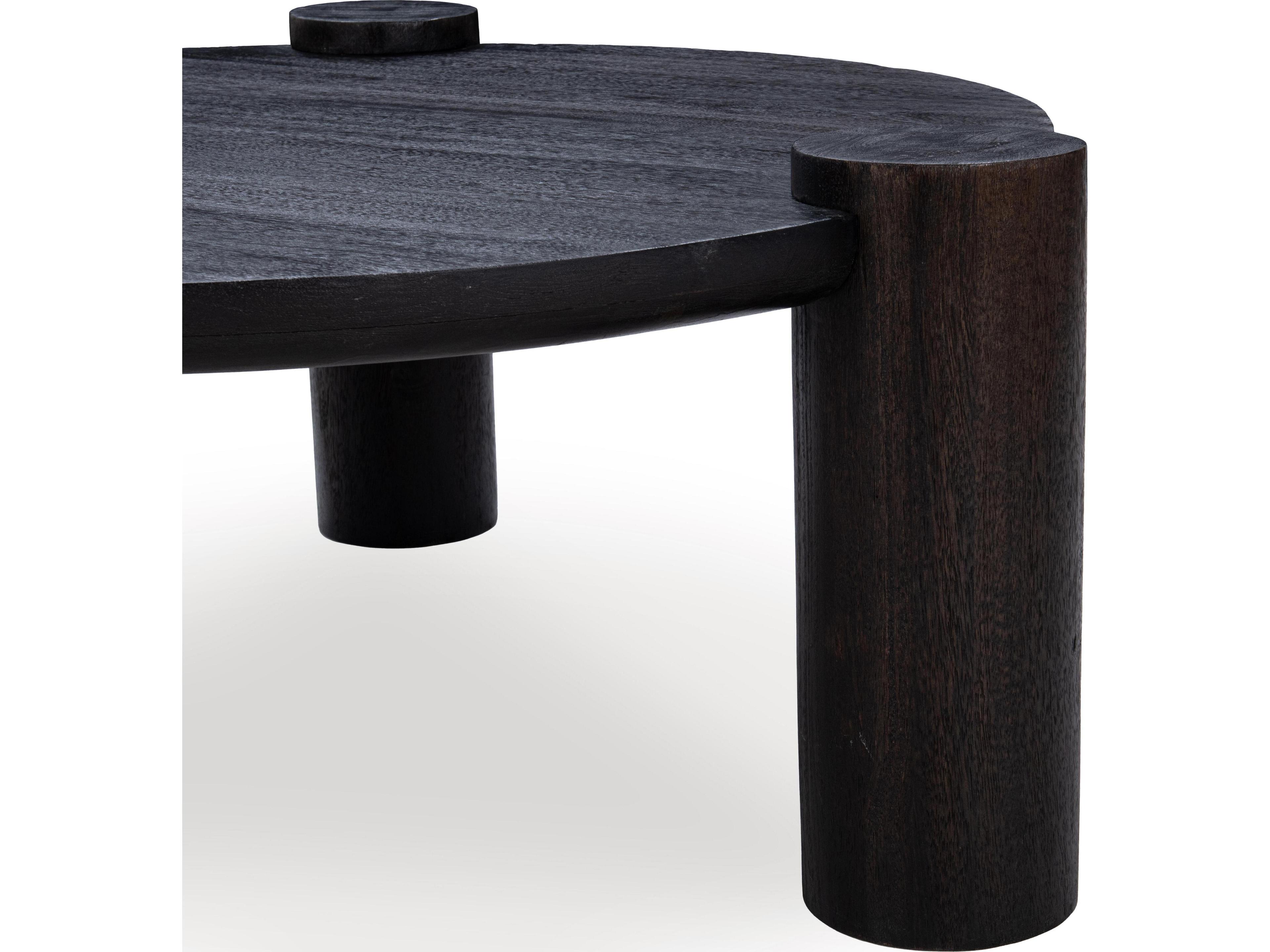 Classic Home Rebeka Round Wood Coffee Table