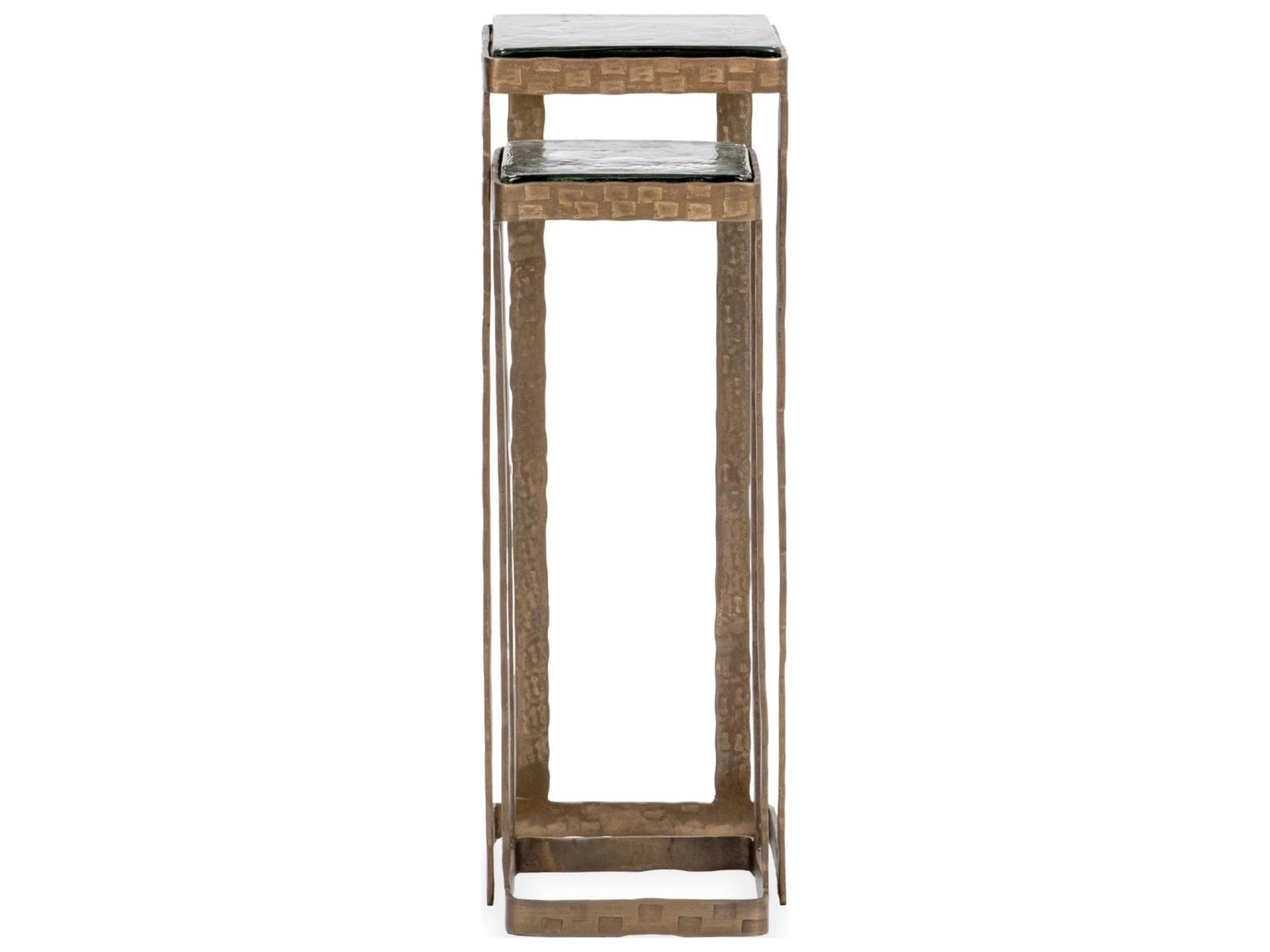 Classic Home Gillian Square Glass End Table