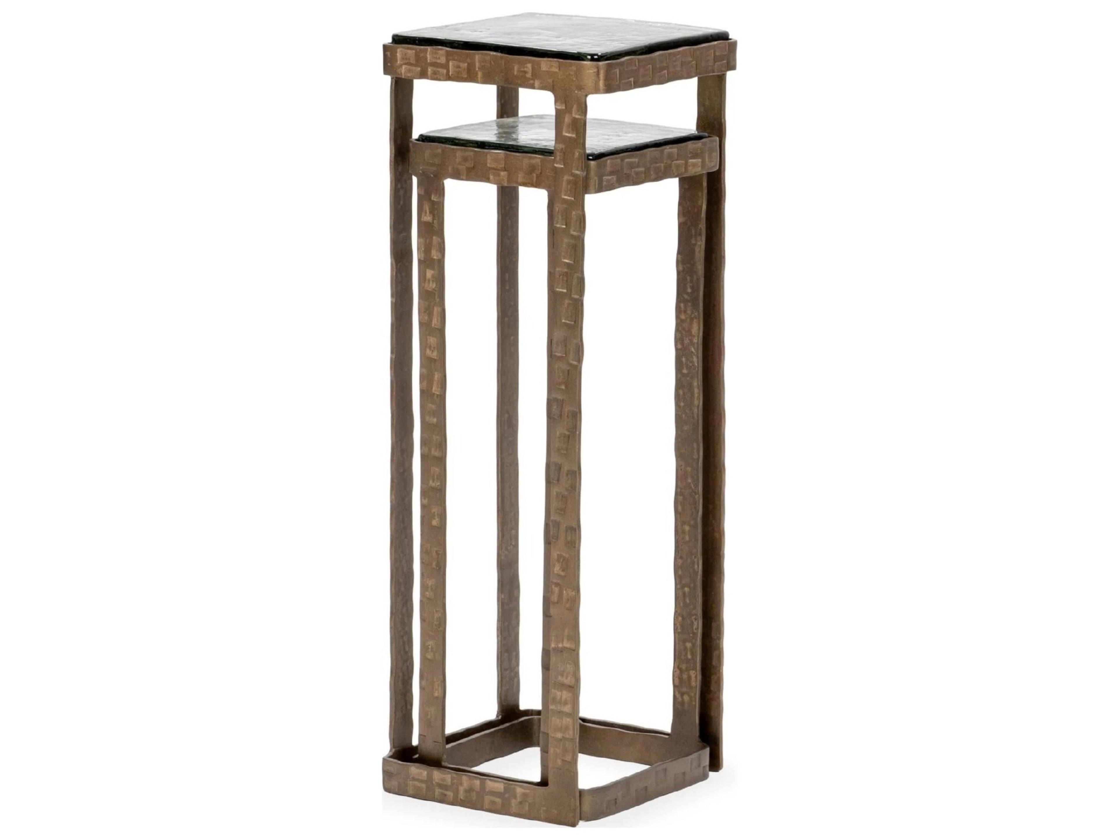 Classic Home Gillian Square Glass End Table