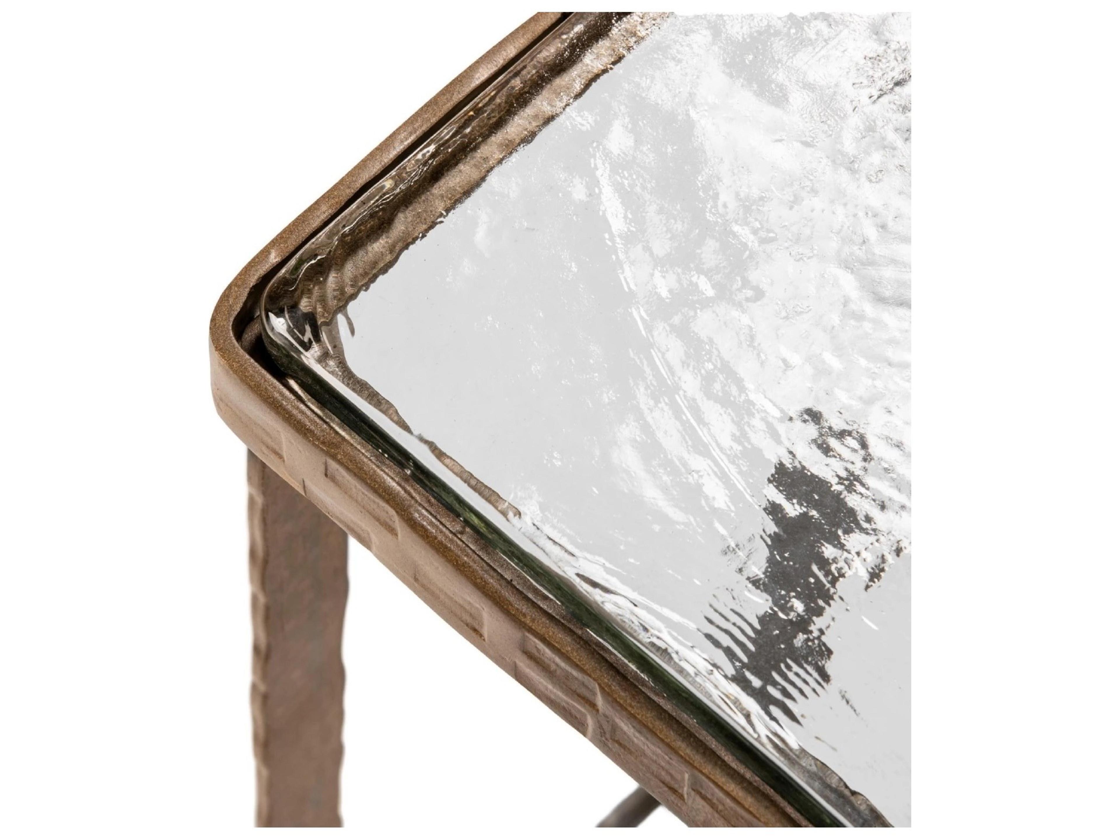 Classic Home Gillian Square Glass End Table