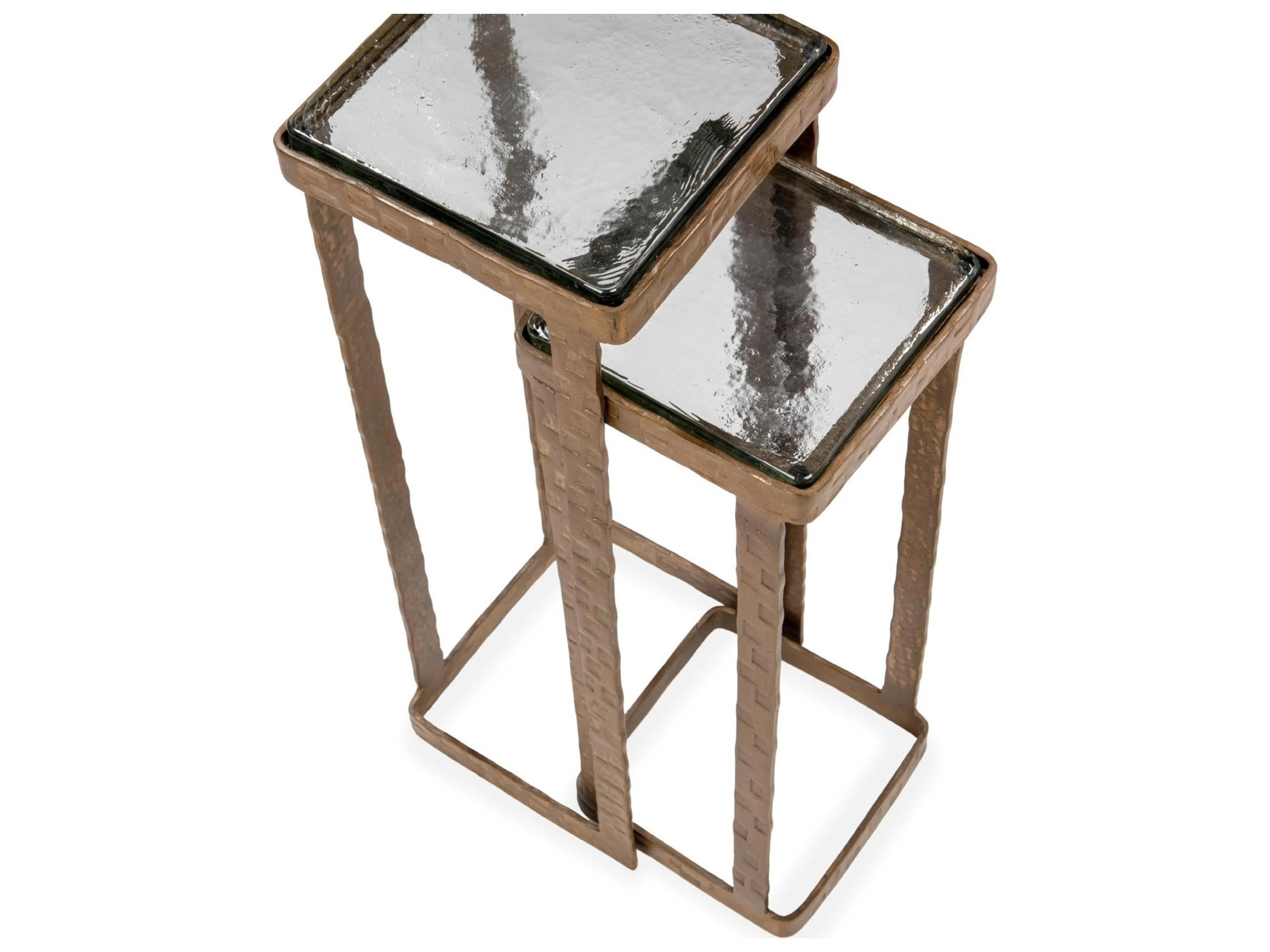 Classic Home Gillian Square Glass End Table