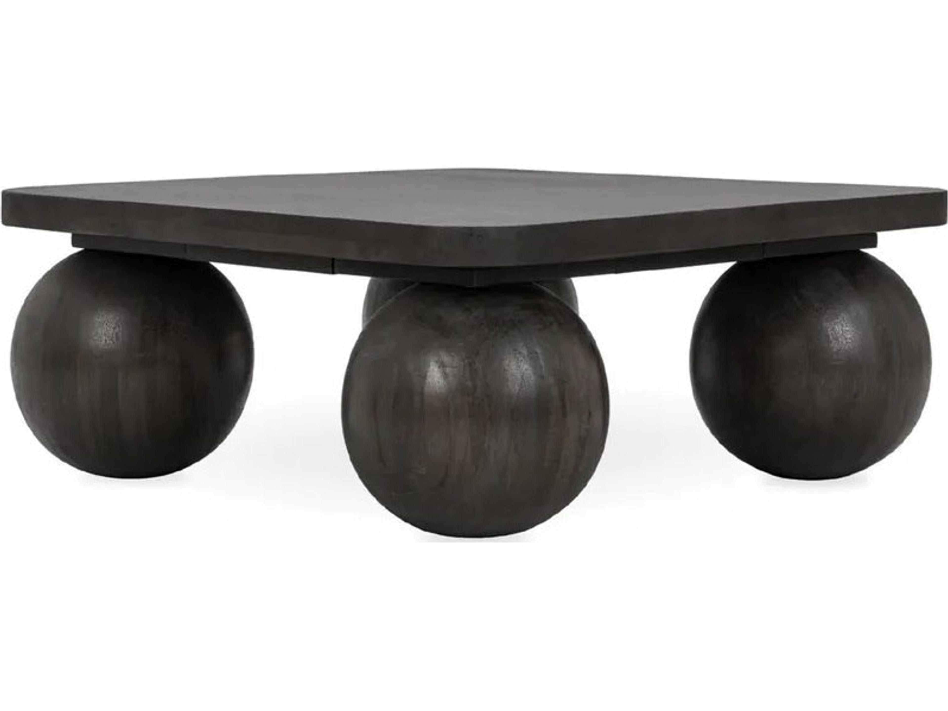 Delyla Charcoal Square Wood Coffee Table