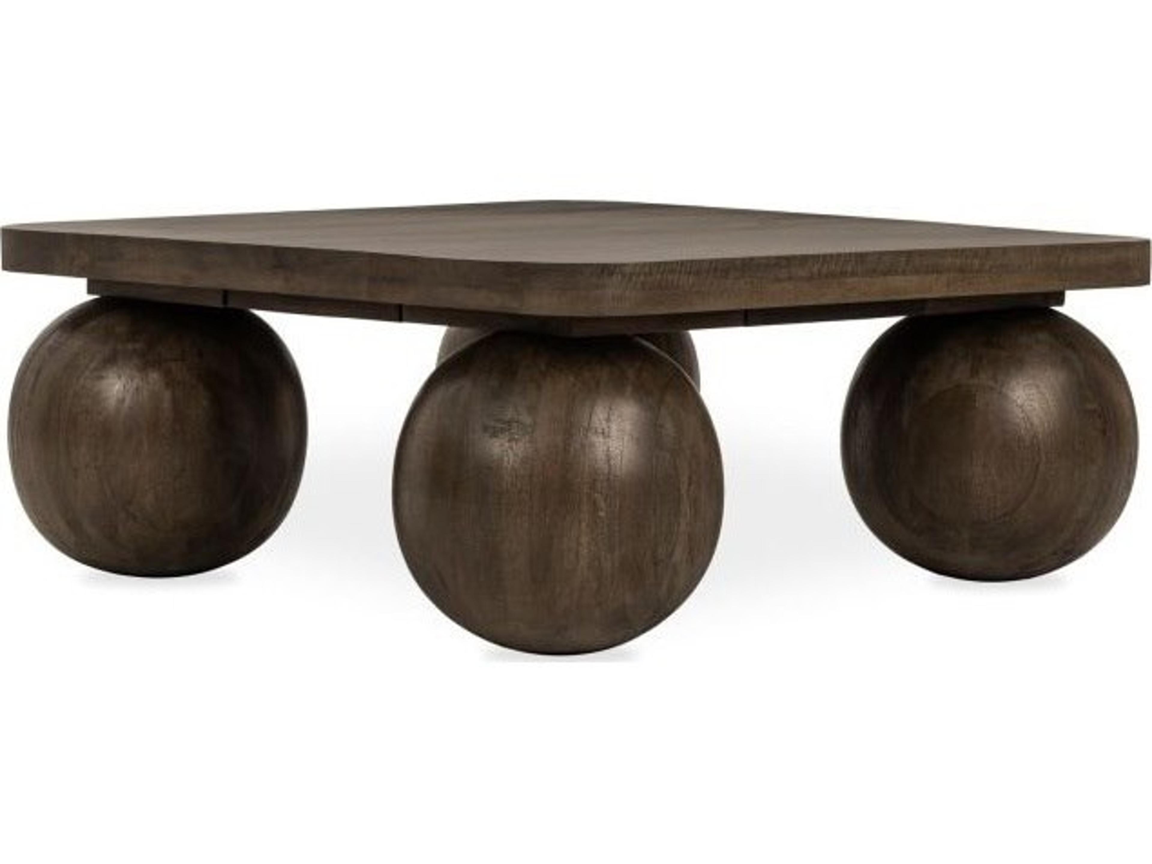 Delyla Pecan Brown Square Wood Coffee Table
