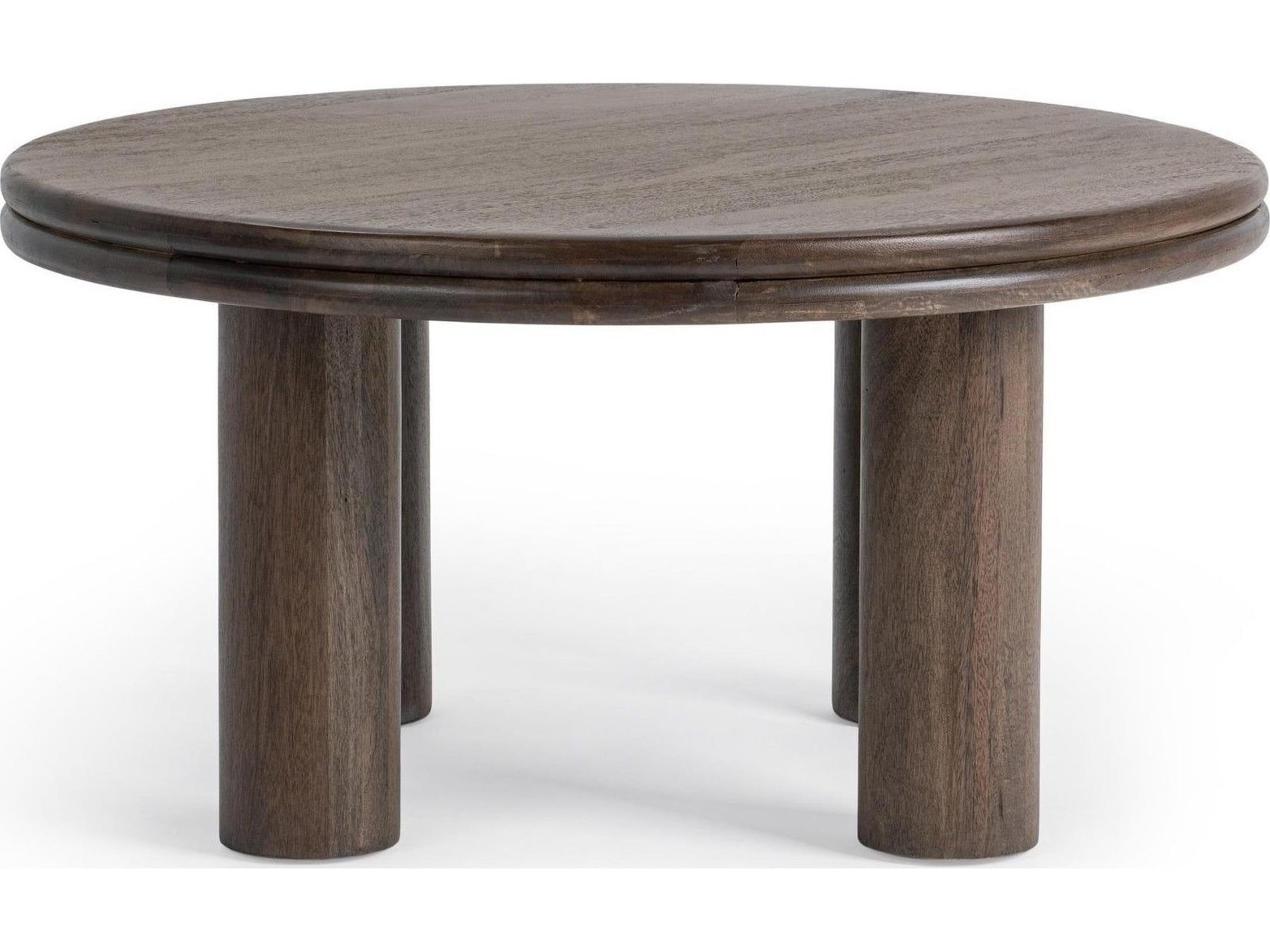 Classic Home Miranda Round Wood Coffee Table