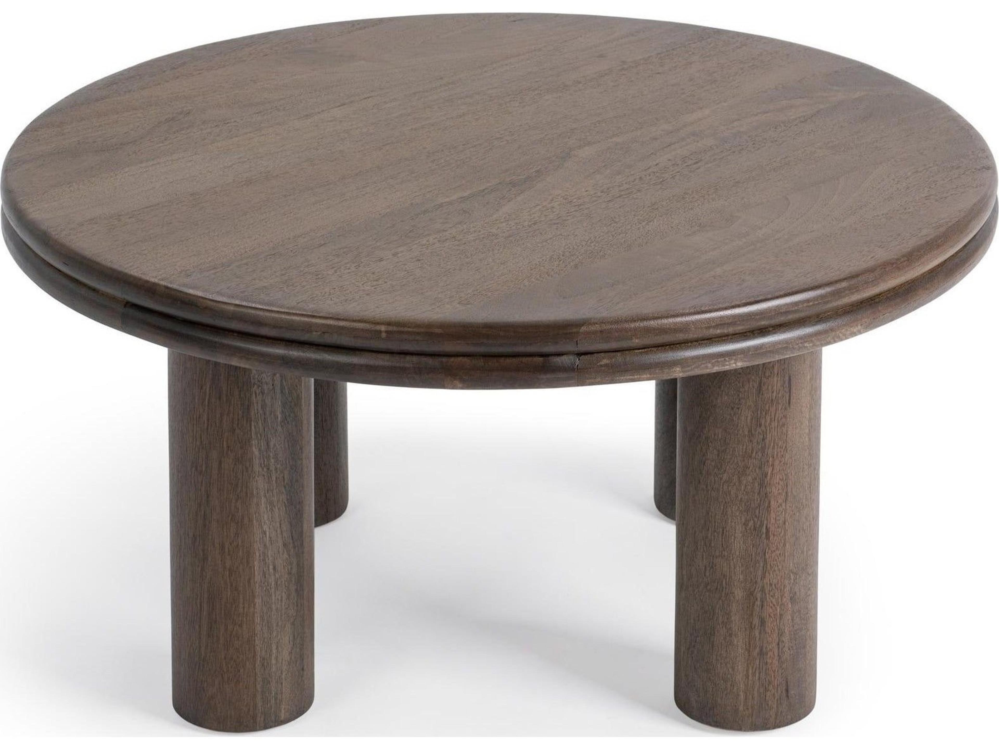 Classic Home Miranda Round Wood Coffee Table