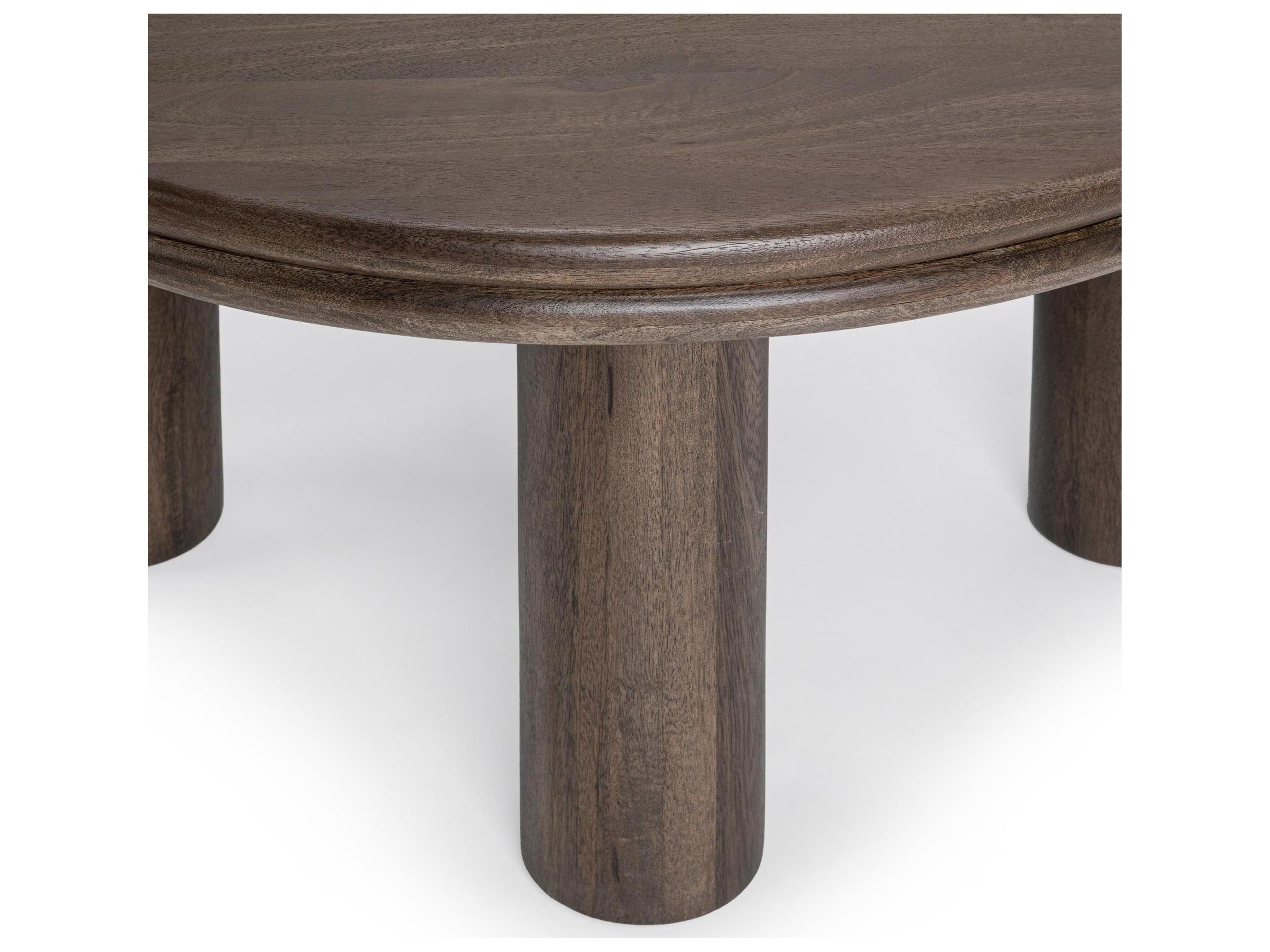 Classic Home Miranda Round Wood Coffee Table