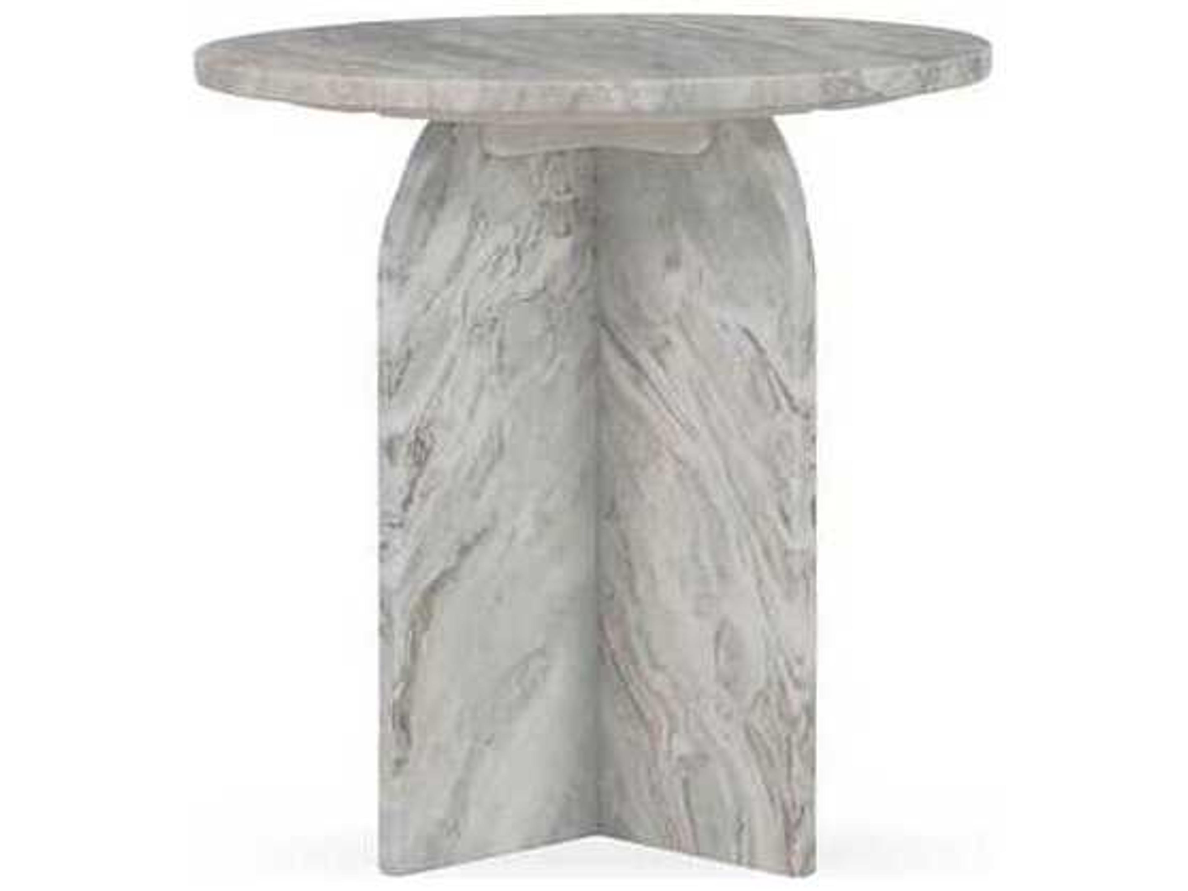 Reilly Round Marble End Table