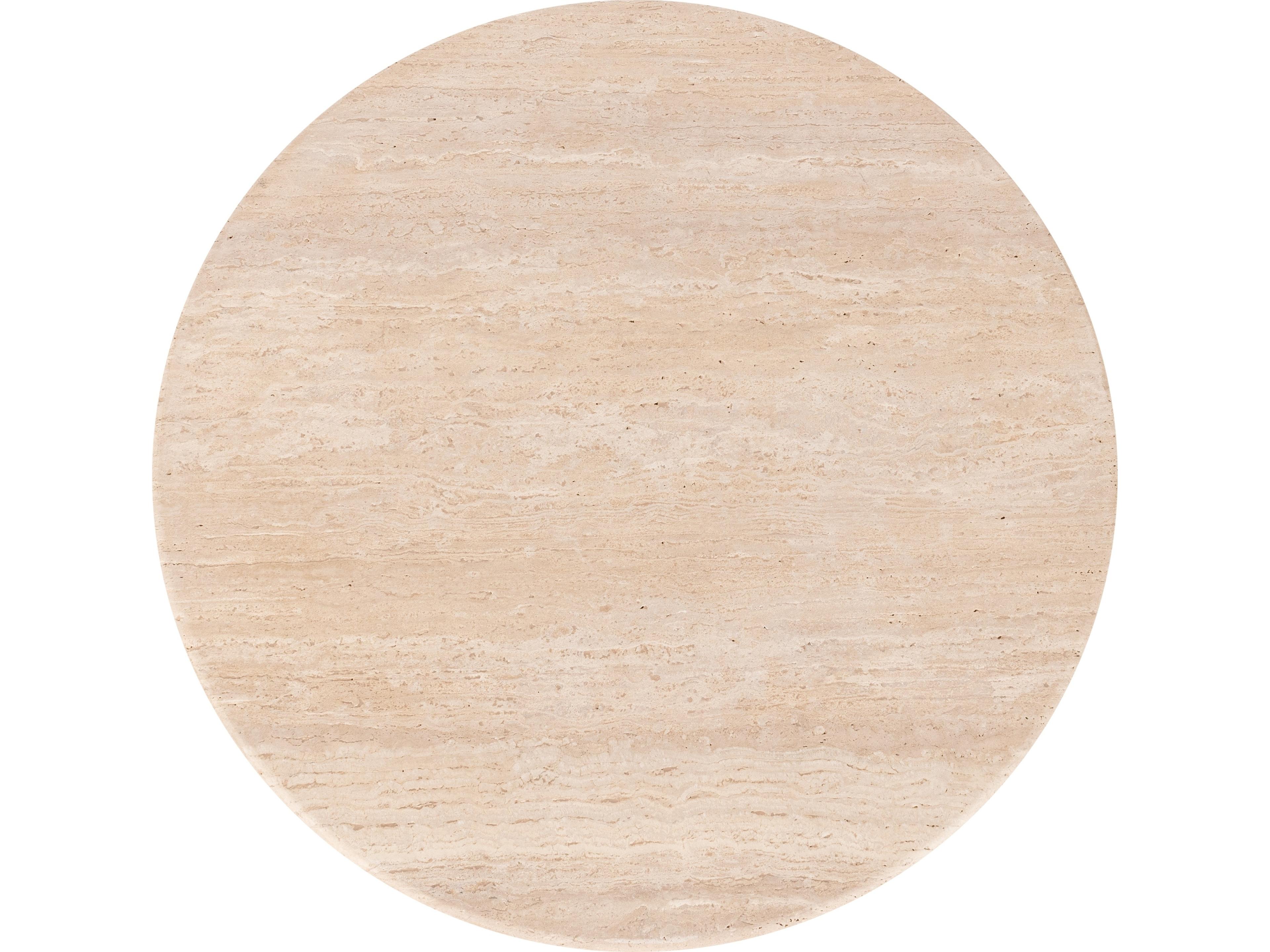 Classic Home Malani Round Stone Tan Dining Table