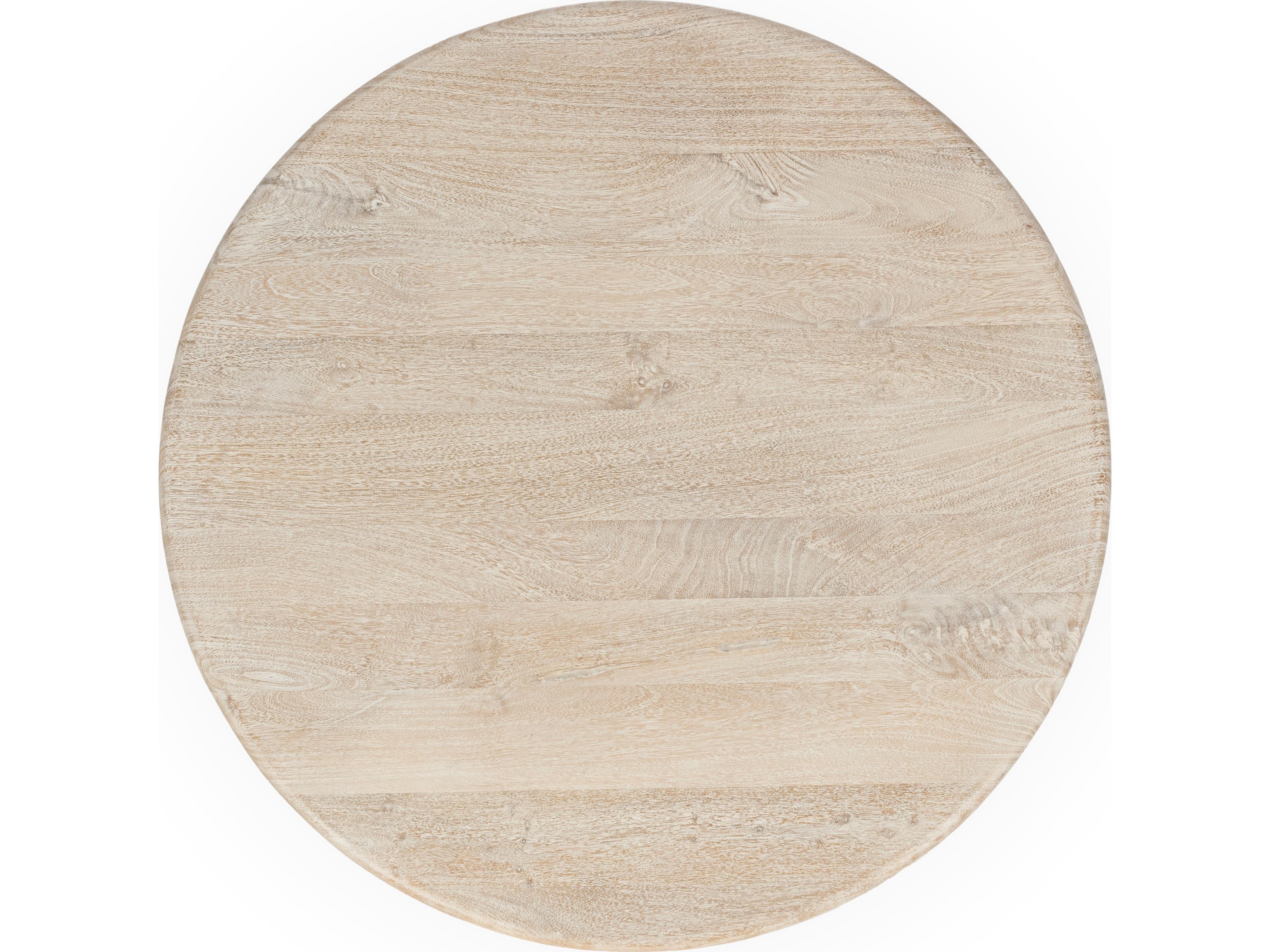 Classic Home Adir Round Wood Cream Coffee Table