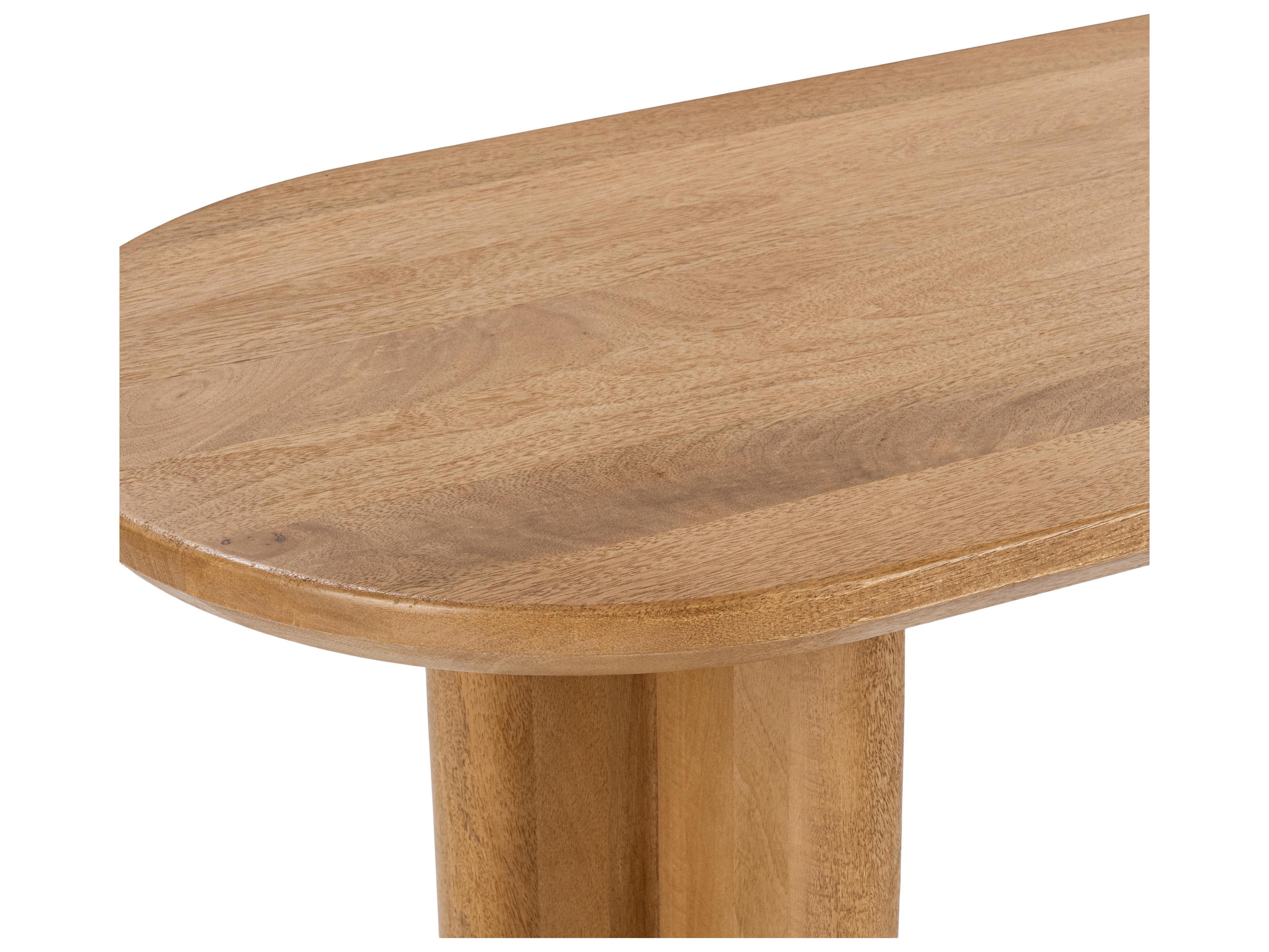 Classic Home Montengo Oval Wood Natural Maple Console Table