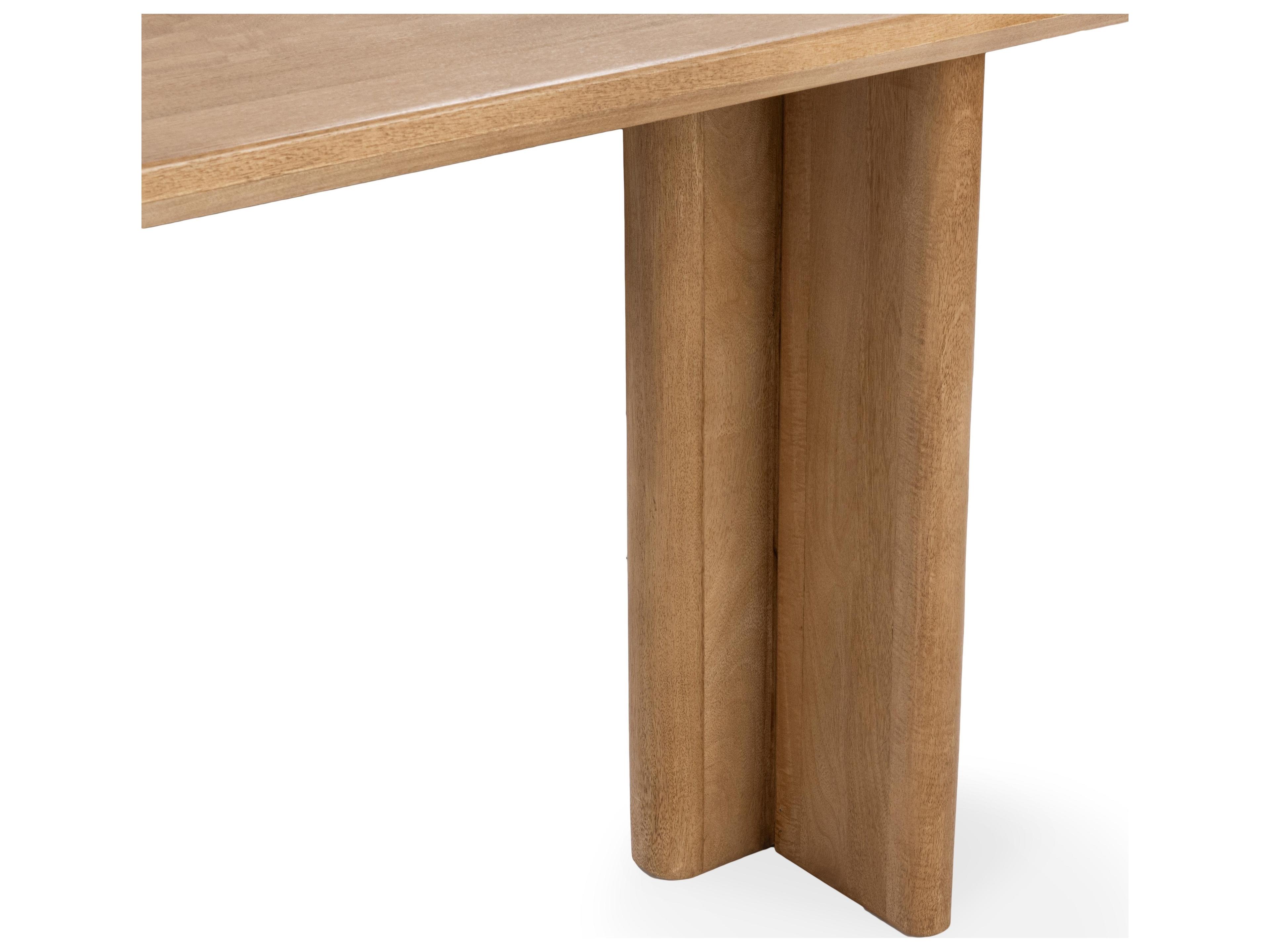 Classic Home Montengo Oval Wood Natural Maple Console Table