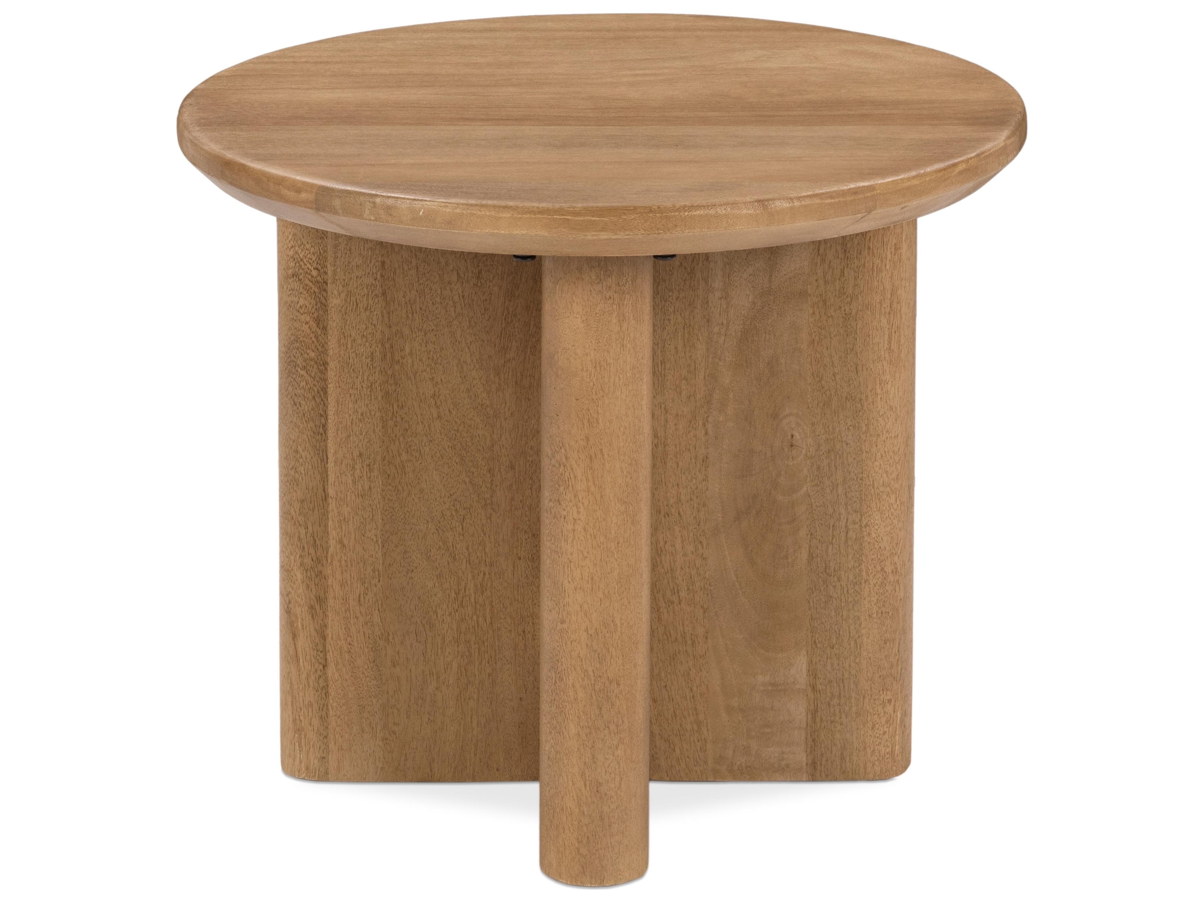 Montengo Round Wood Natural Maple End Table