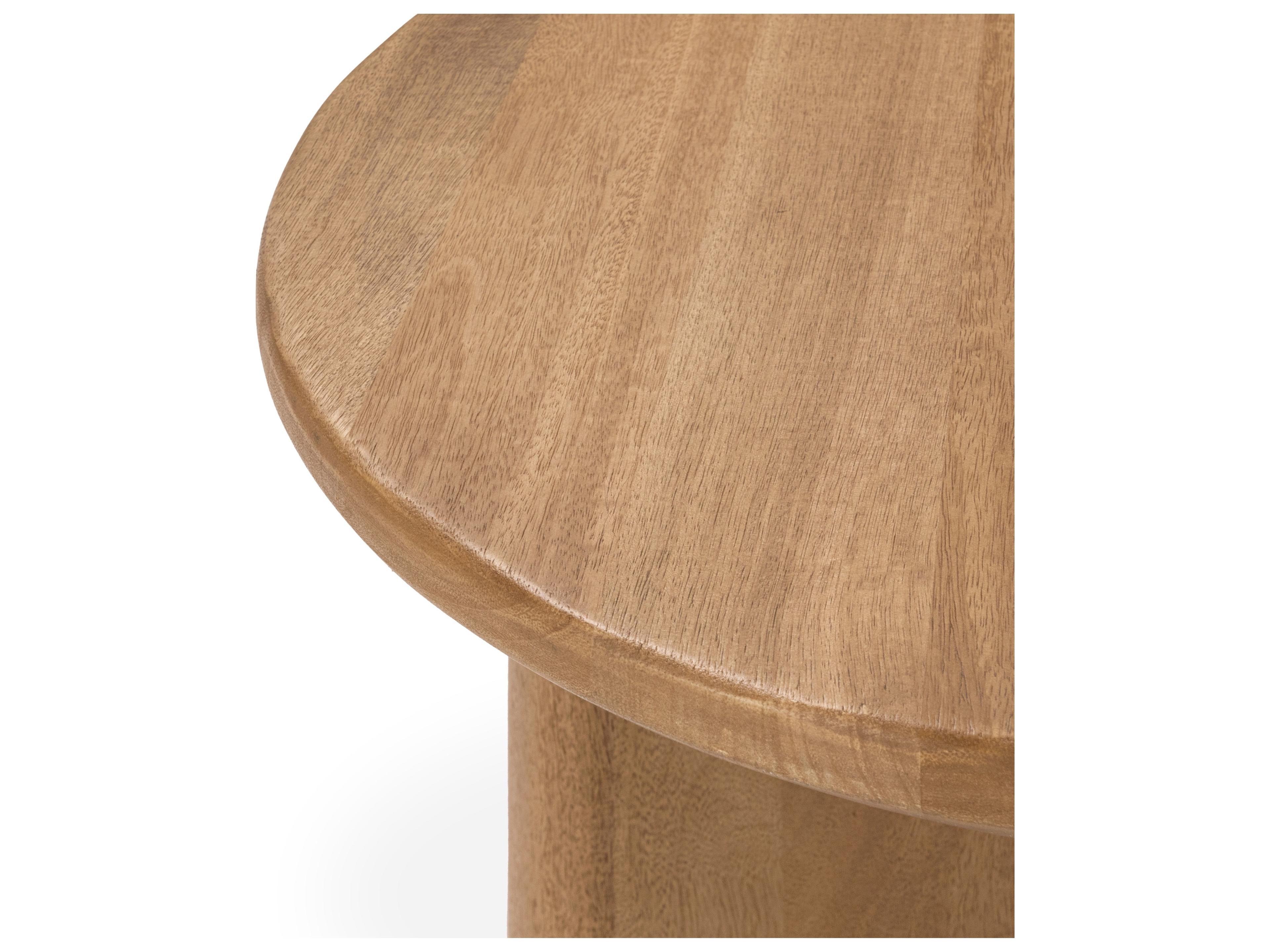 Classic Home Montengo Round Wood Natural Maple End Table