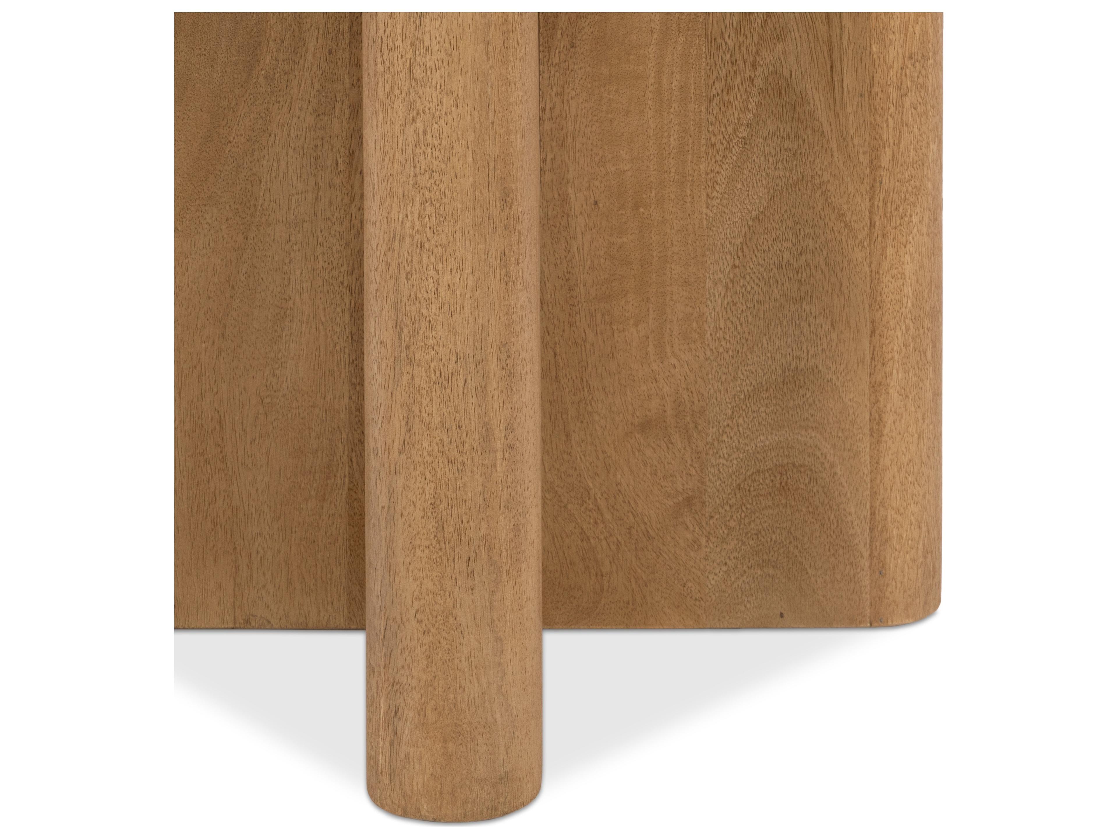 Classic Home Montengo Round Wood Natural Maple End Table