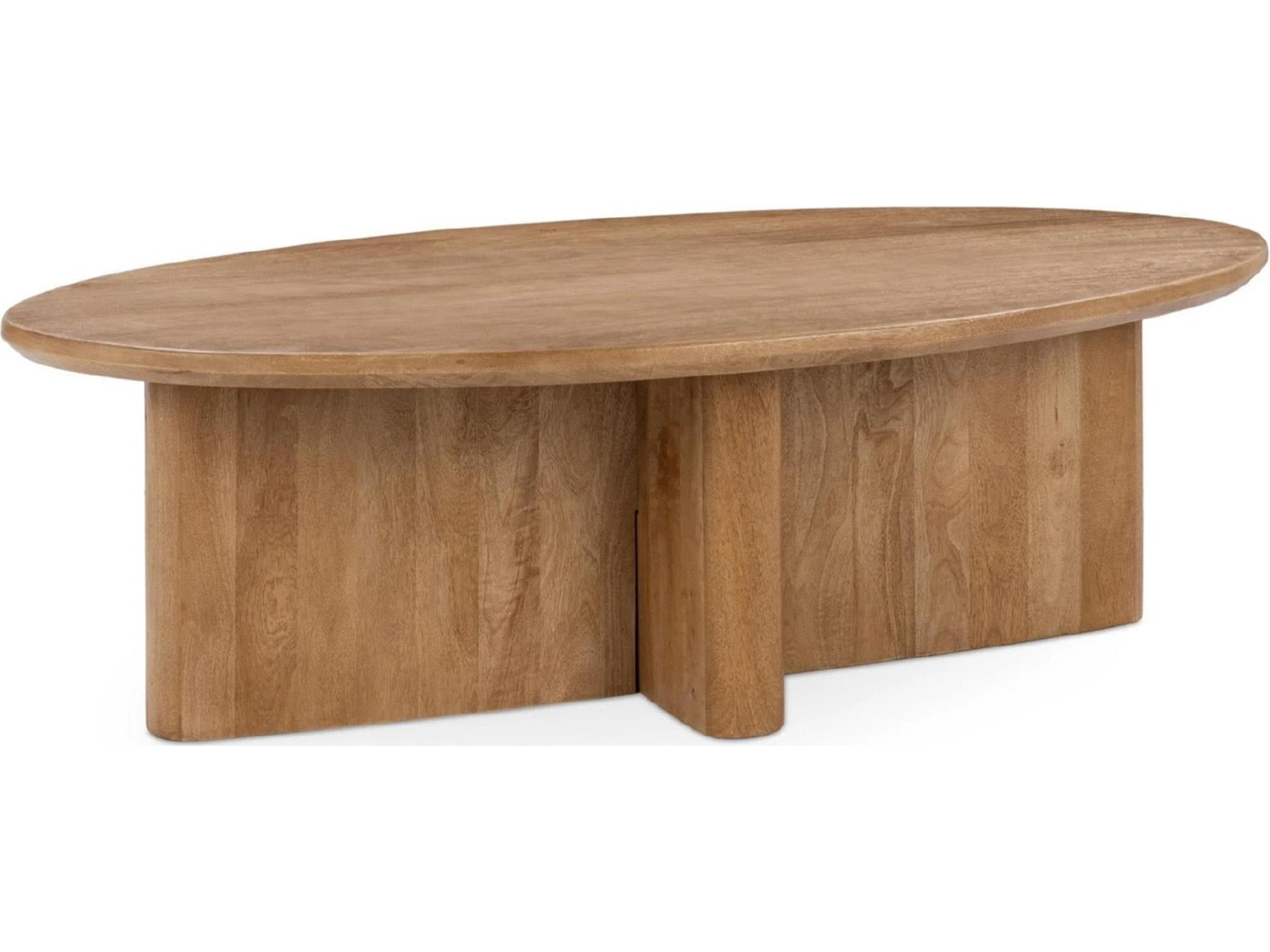 Montengo Oval Wood Natural Maple Coffee Table